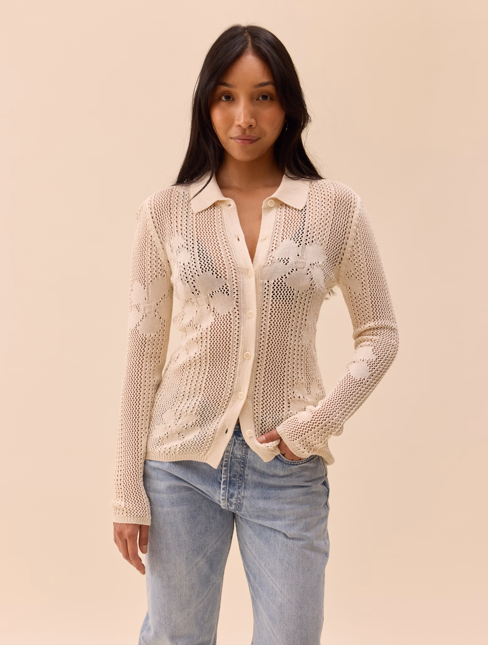 Flower Shirt Ivory