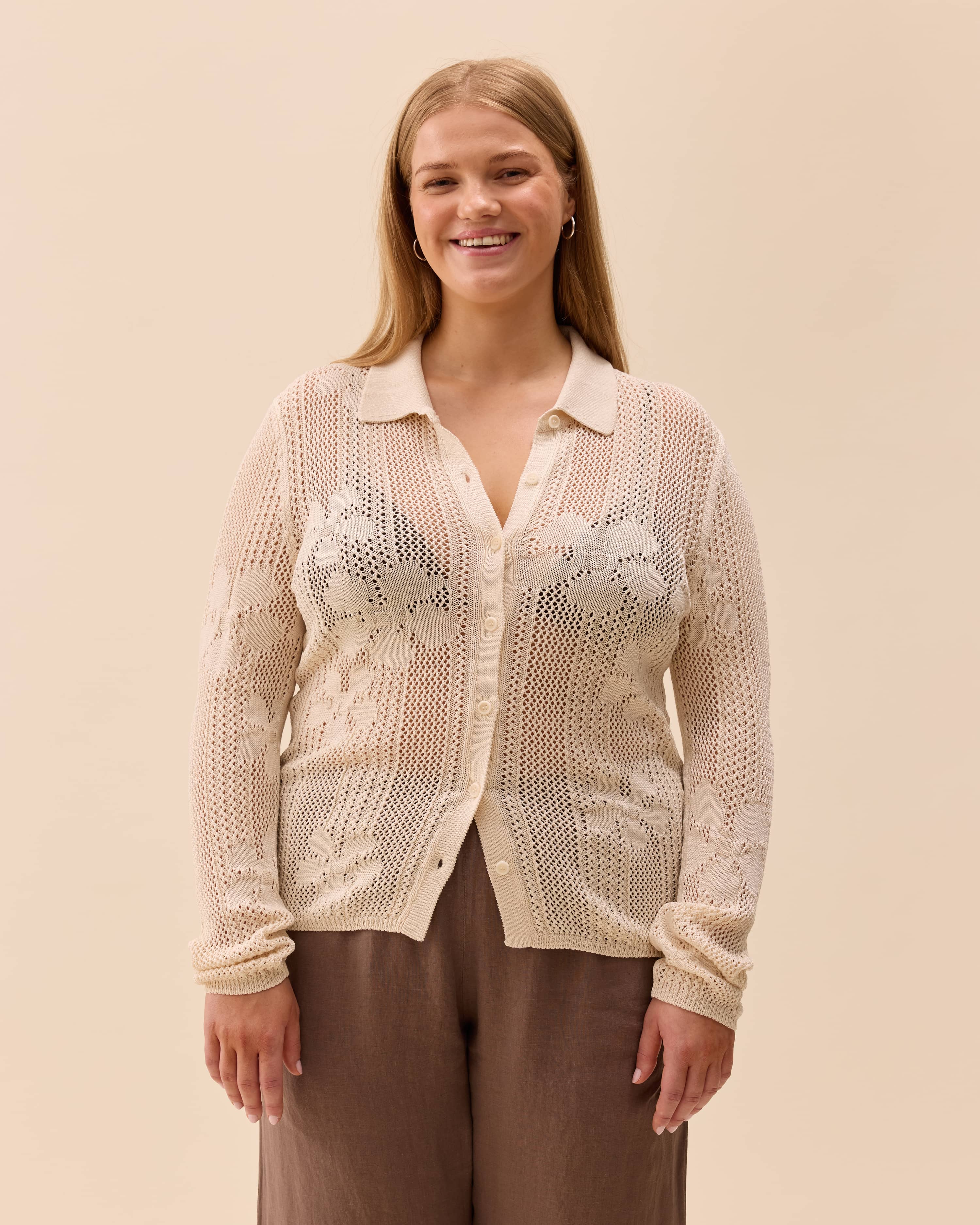 Djerf Avenue トップス Flower Shirt Ivory - Ivory | Djerf Avenue