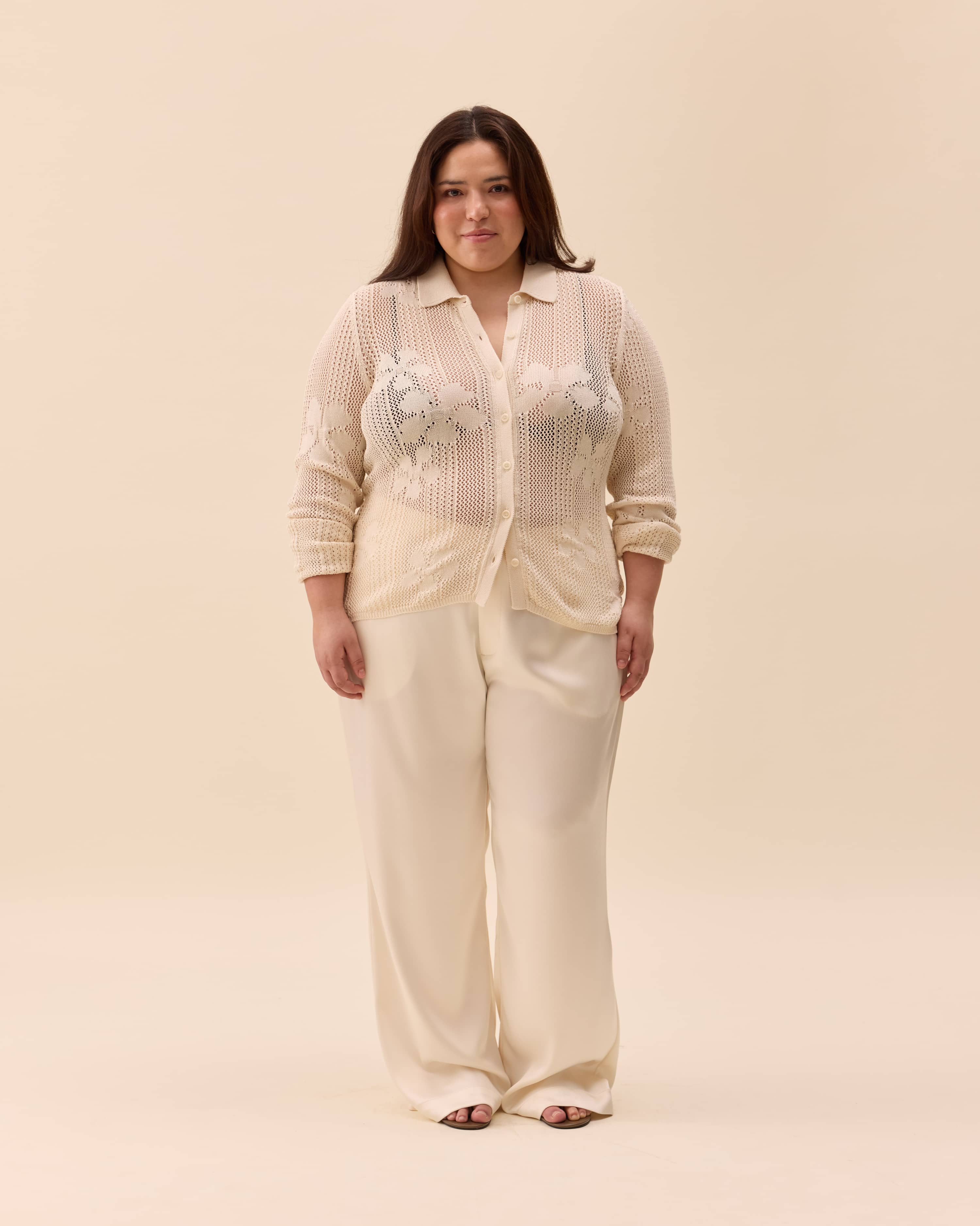Flower Shirt Ivory - Ivory | Djerf Avenue