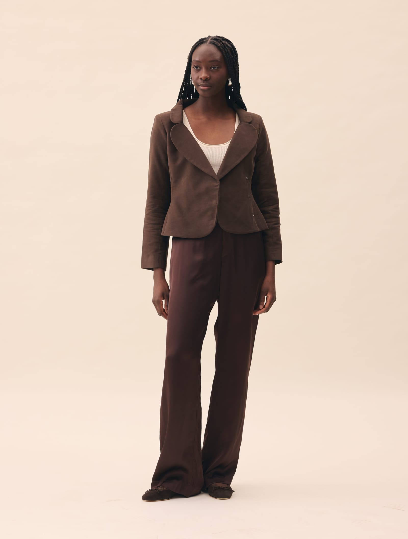 Moleskin Blazer Brown