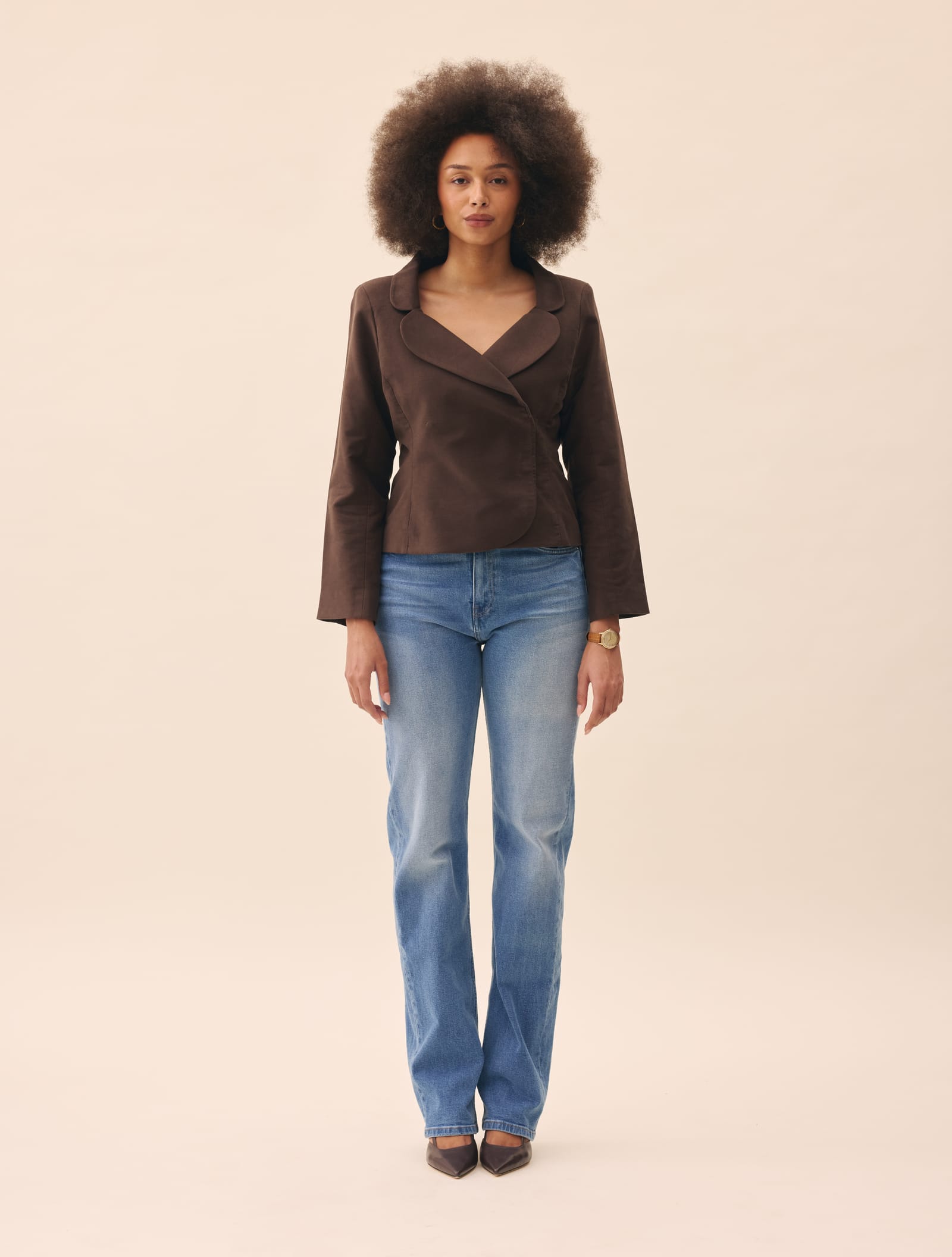 Moleskin Blazer Brown