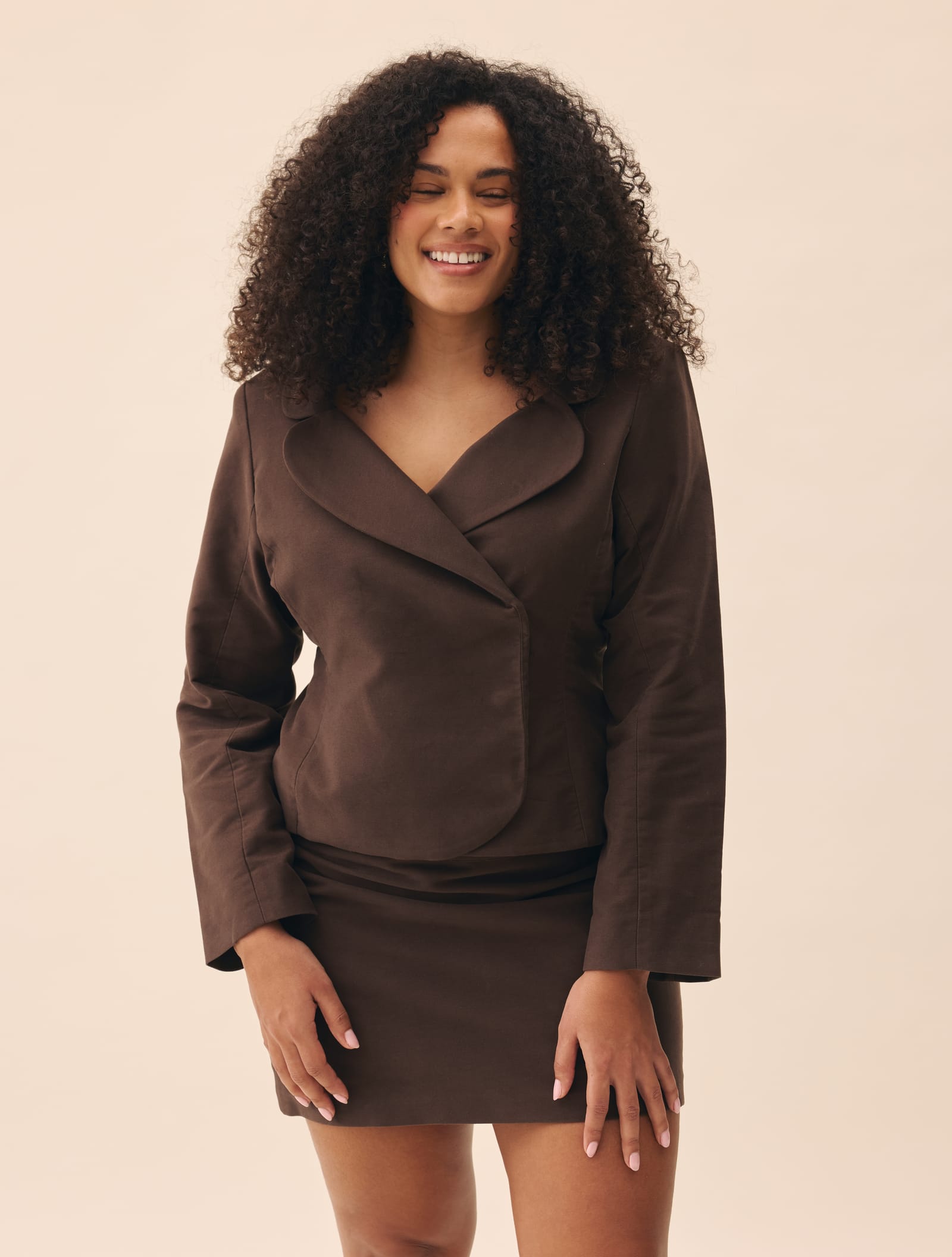 Moleskin Blazer Brown