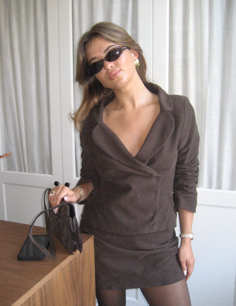 Moleskin Blazer Brown
