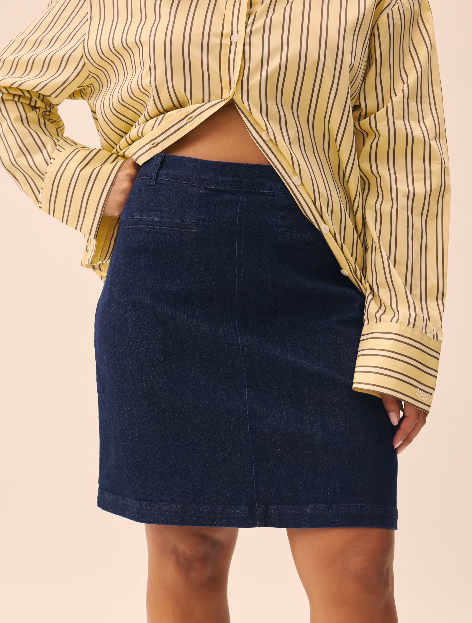 Denim A-line Skirt Midnight Blue