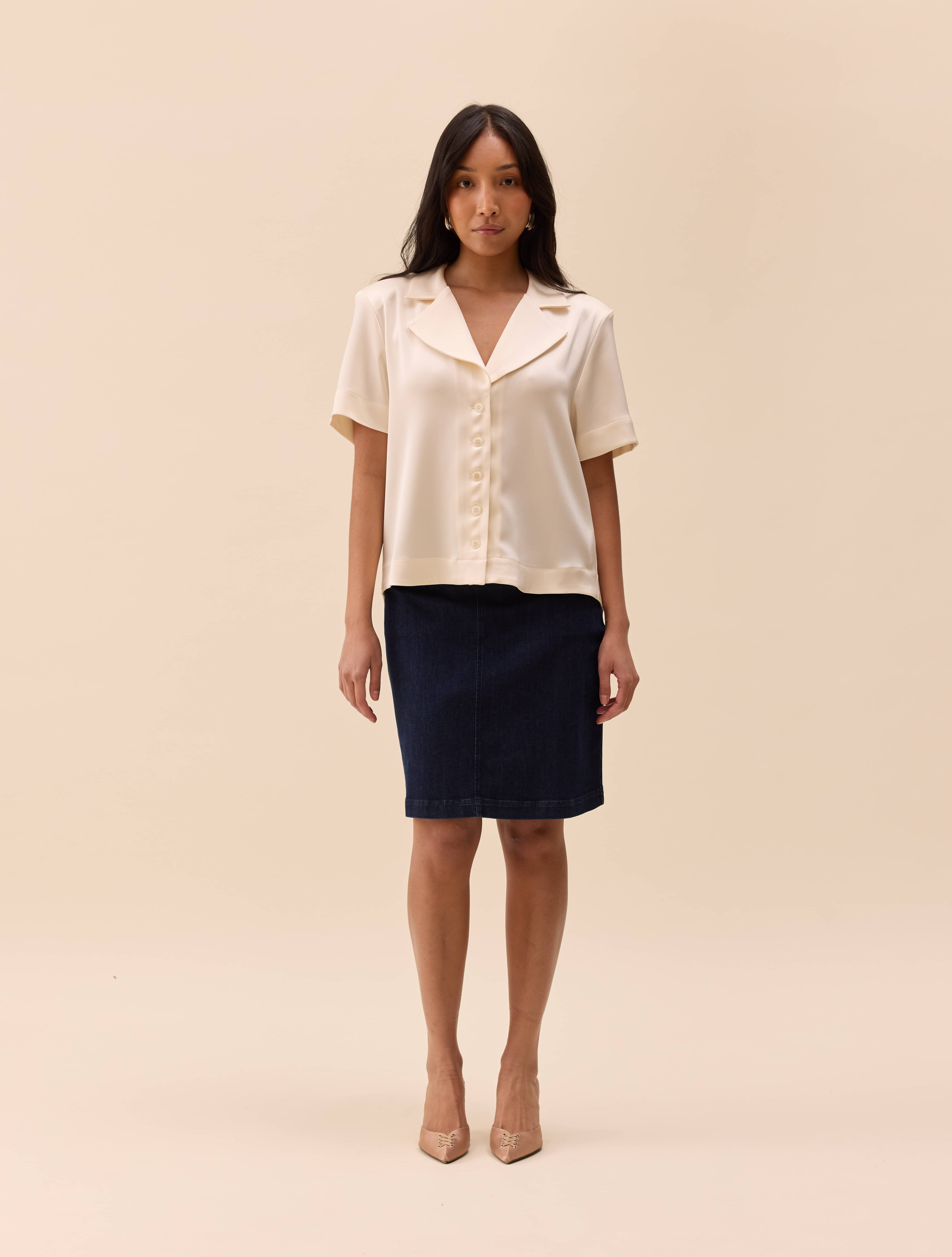 Denim A-line Skirt Midnight Blue - Midnight Blue | Djerf Avenue Denim A-line Skirt Midnight Blue - Midnight Blue | Djerf Avenue