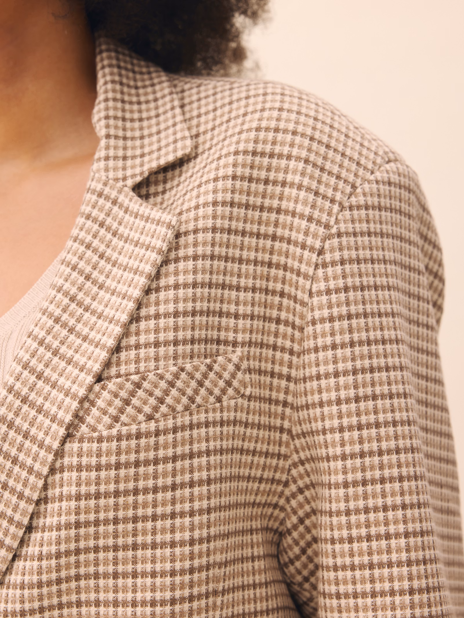 Weekend Blazer Checked Oat