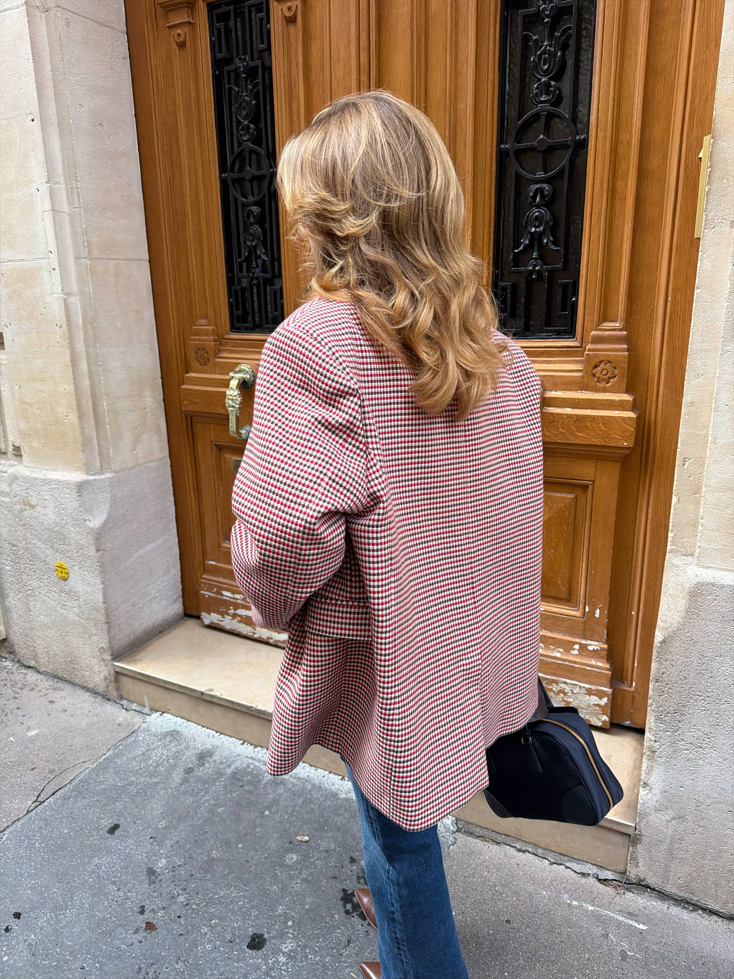 Weekend Blazer Checked Red - Checked Red | Djerf Avenue