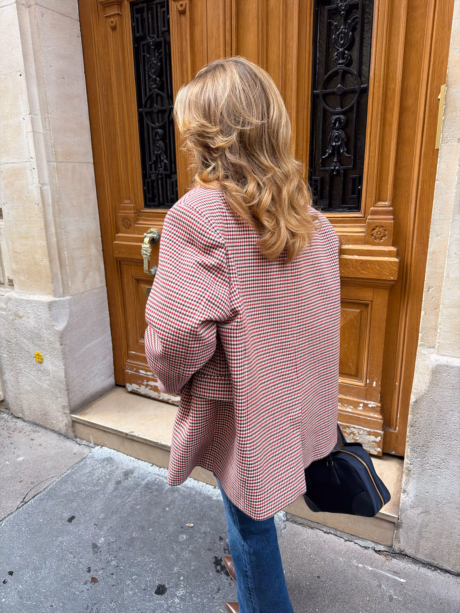 Weekend Blazer Checked Red