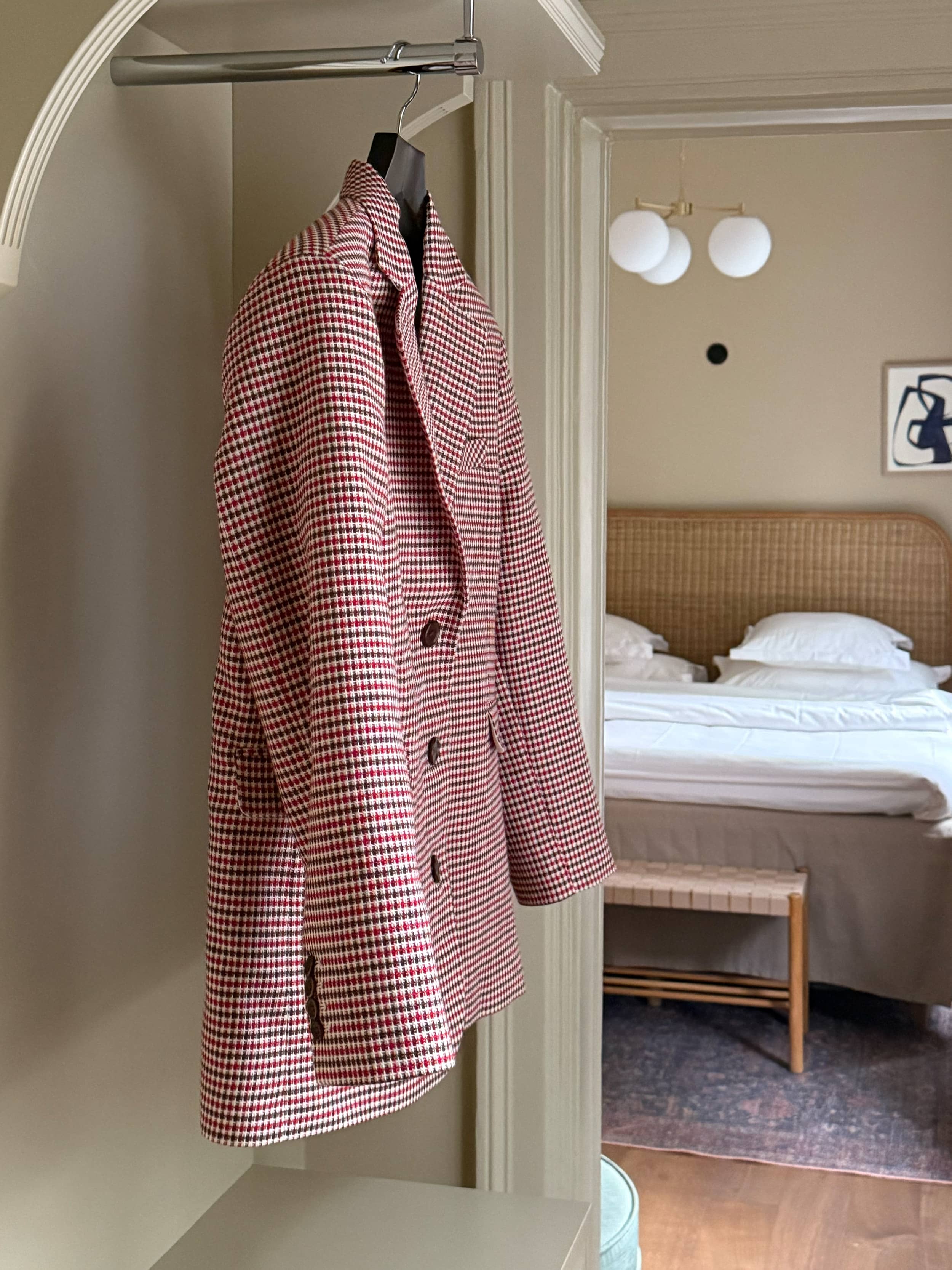 Weekend Blazer Checked Red - Checked Red | Djerf Avenue