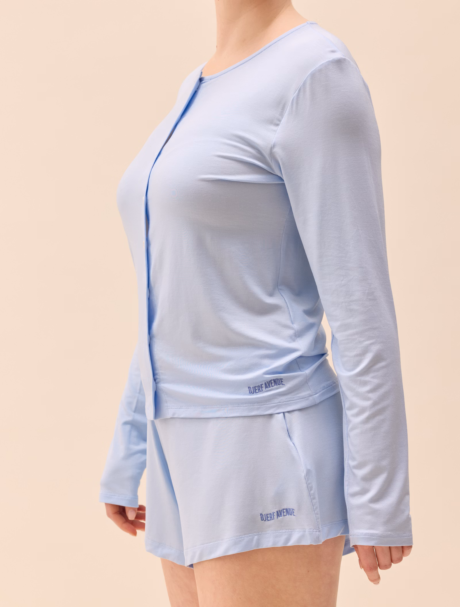 Go Slow Buttoned Top Blue