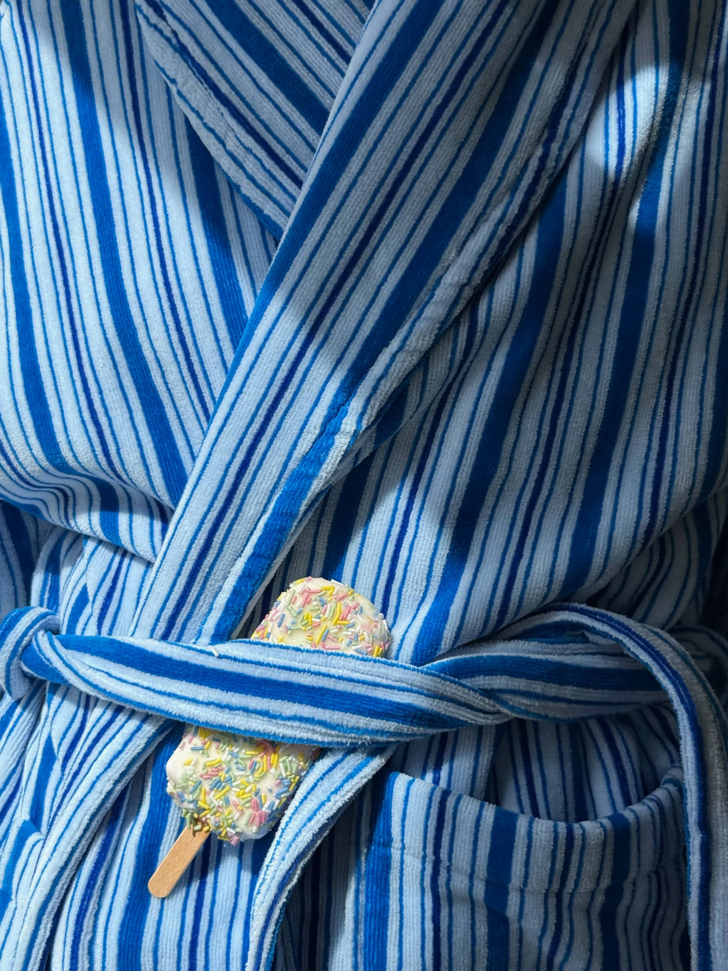 Essential Robe Blue Stripe - Blue Stripe | Djerf Avenue
