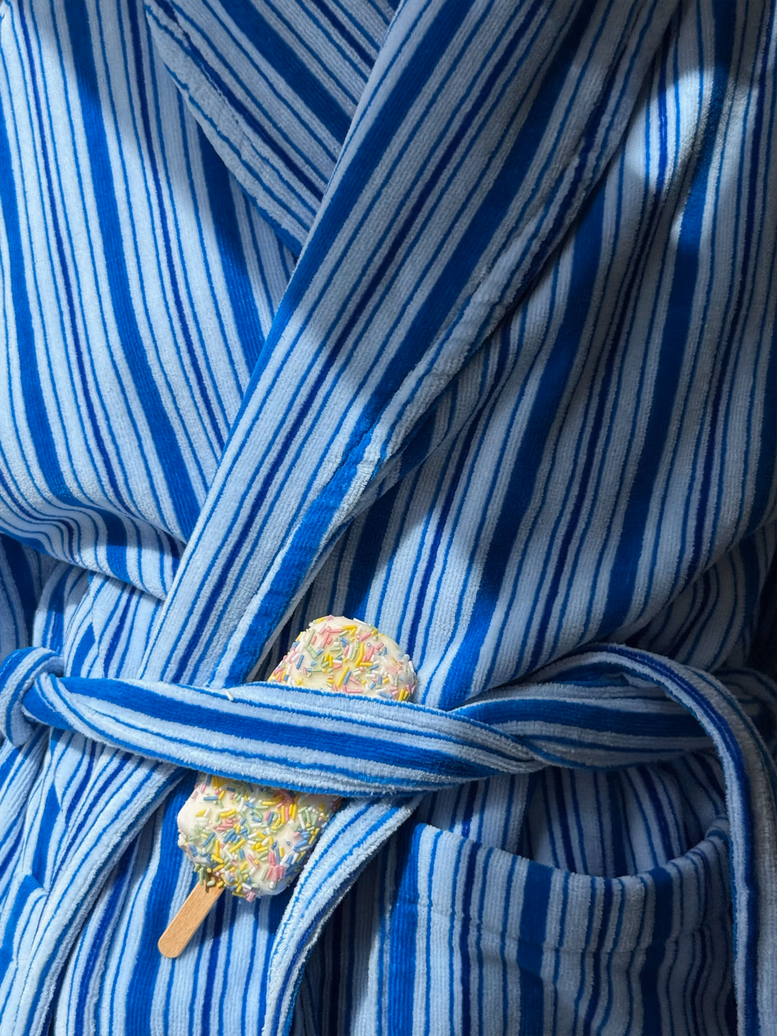Essential Robe Blue Stripe