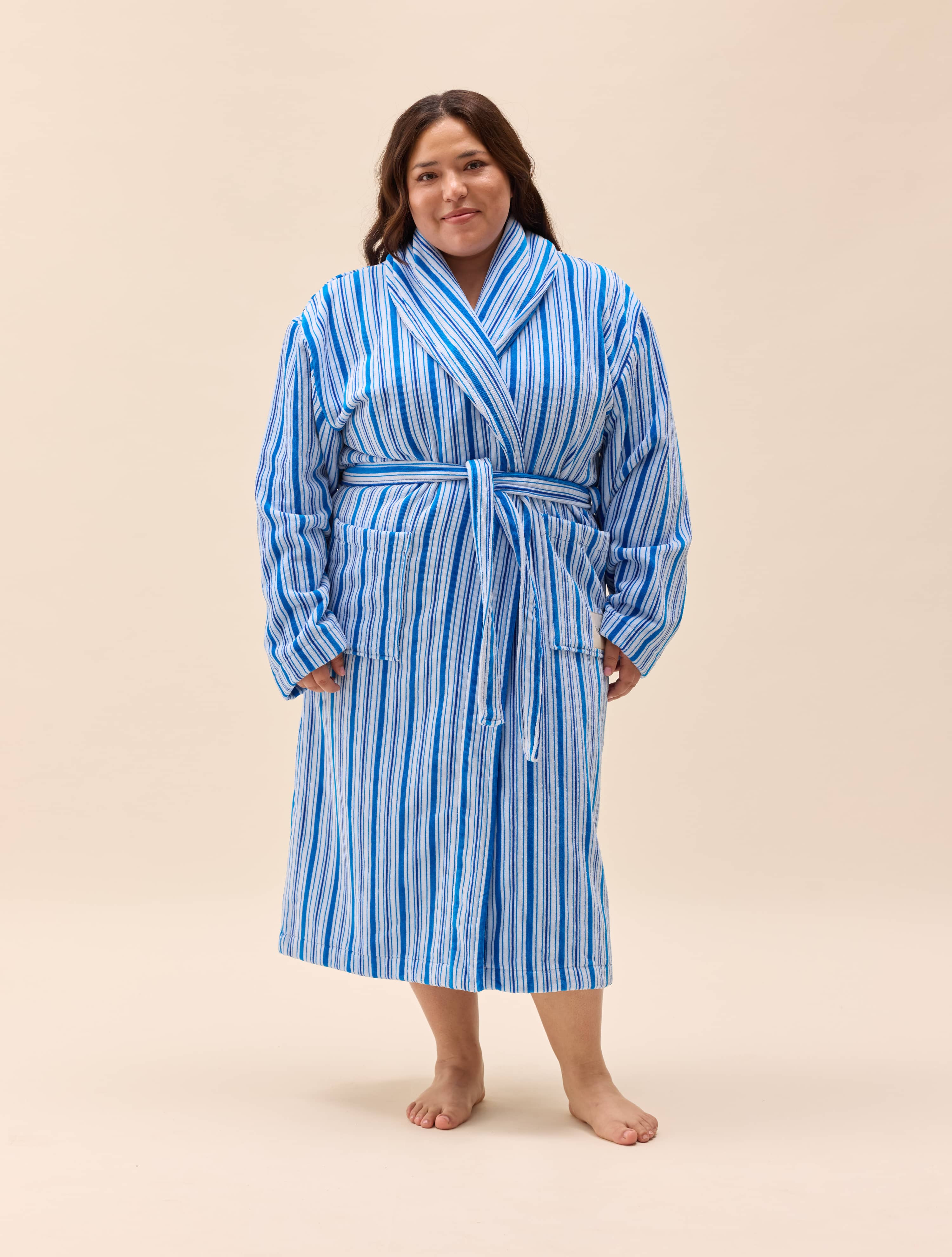 Essential Robe Blue Stripe - Blue Stripe | Djerf Avenue