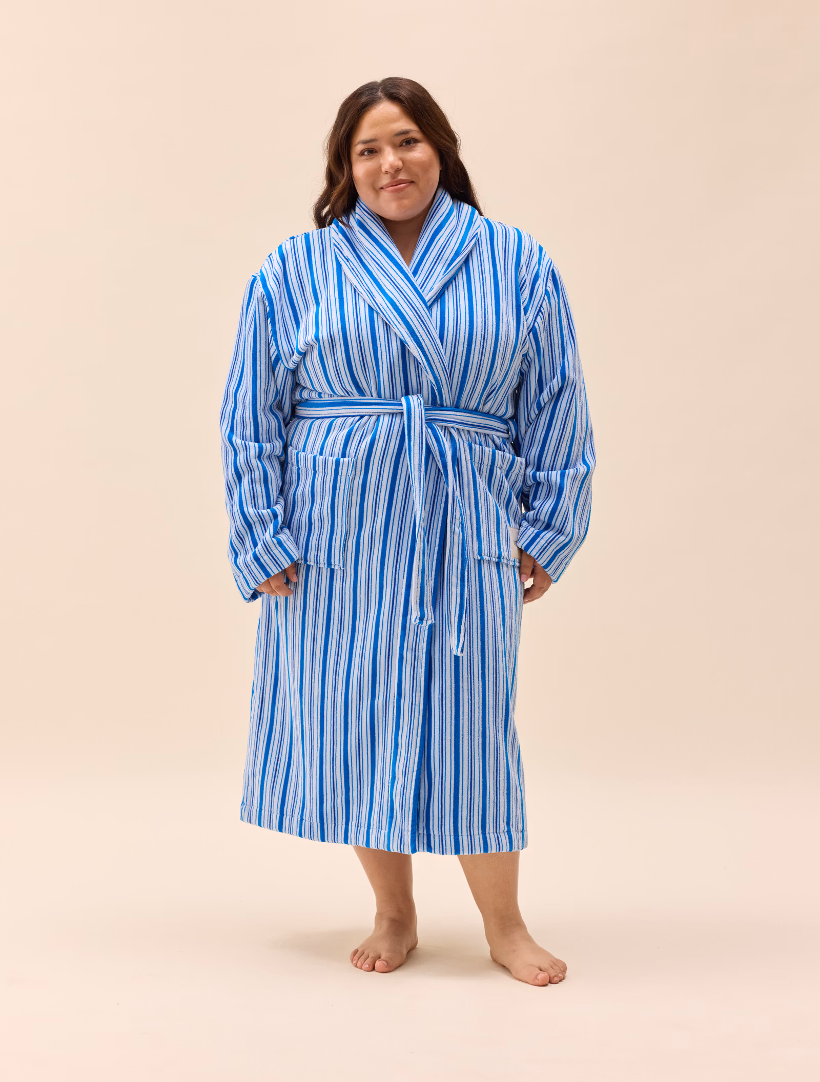 Essential Robe Blue Stripe