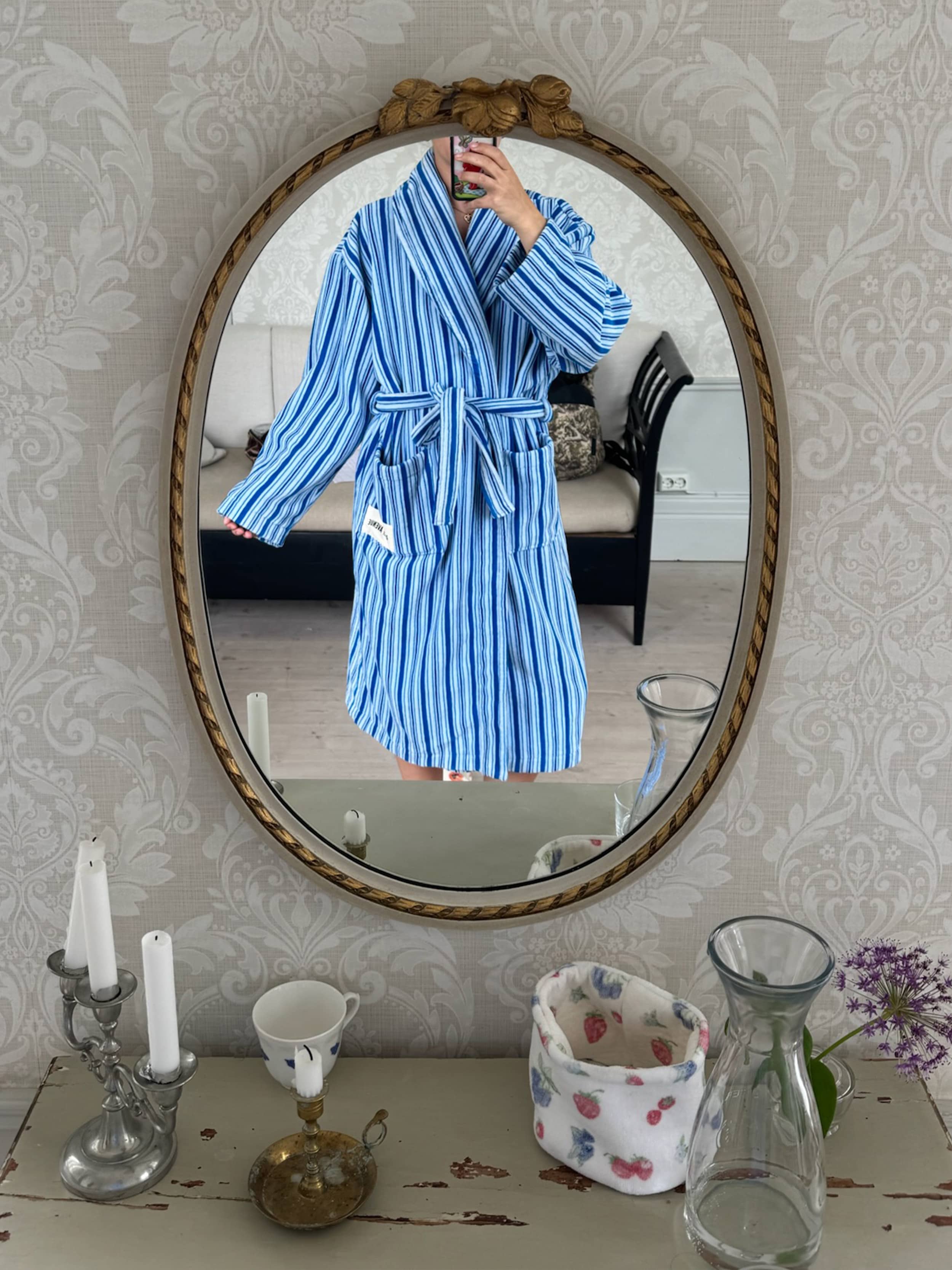 Essential Robe Blue Stripe - Blue Stripe | Djerf Avenue