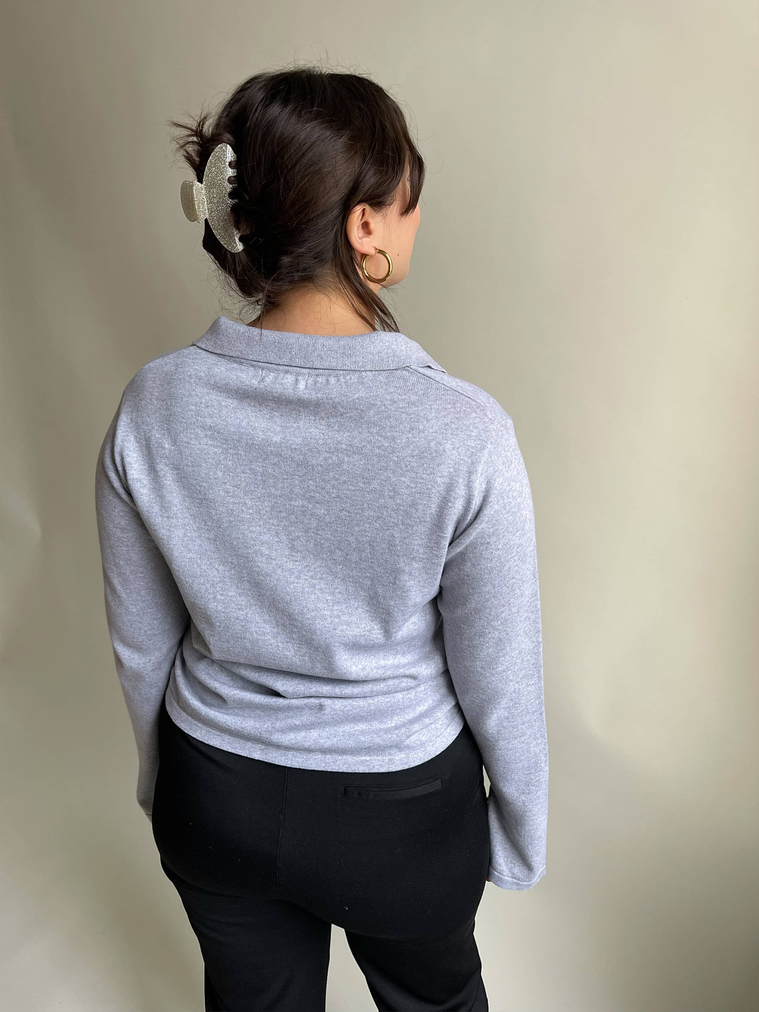 Getaway Top Grey Melange - Grey melange | Djerf Avenue
