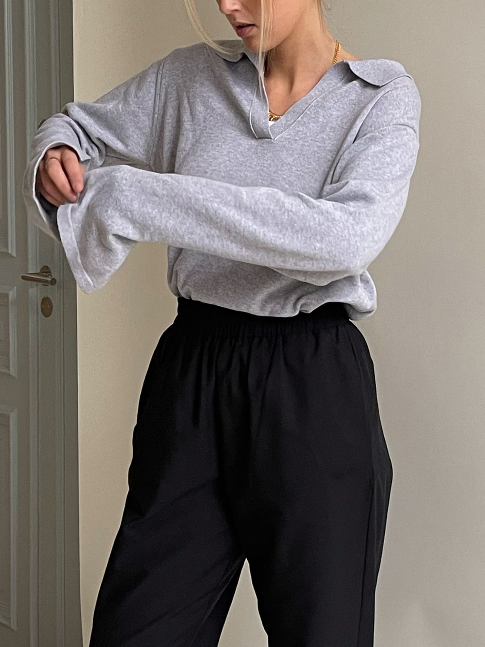 Getaway Top Grey Melange