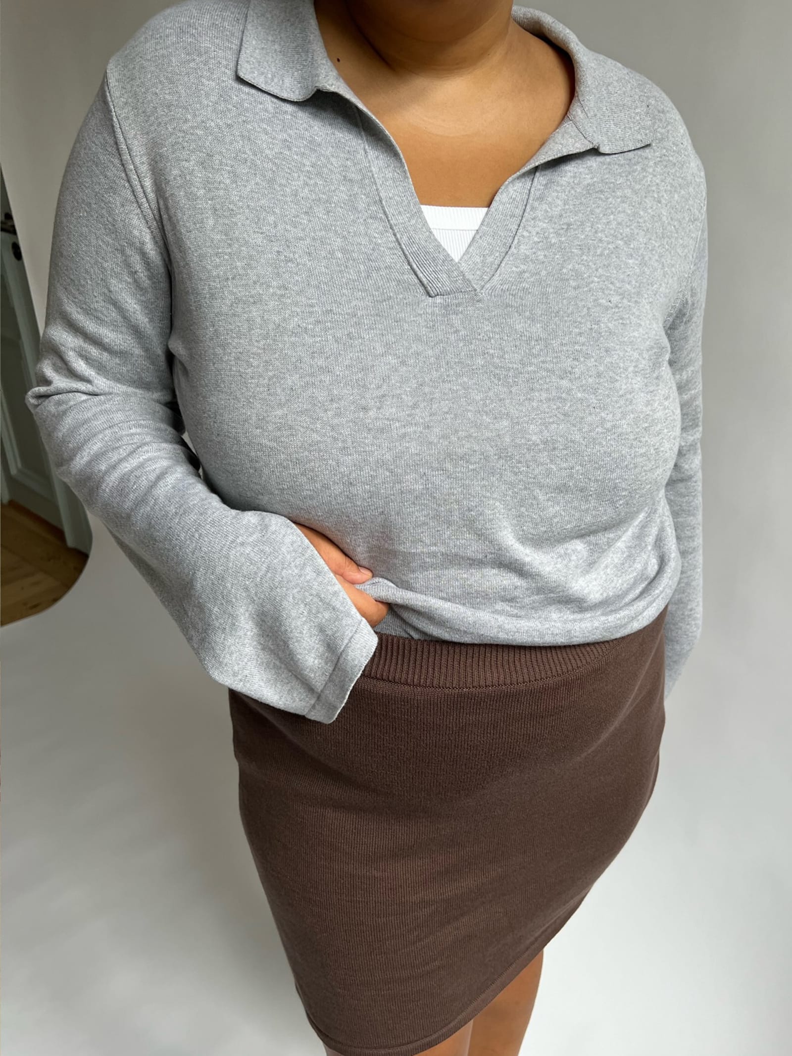 Getaway Top Grey Melange