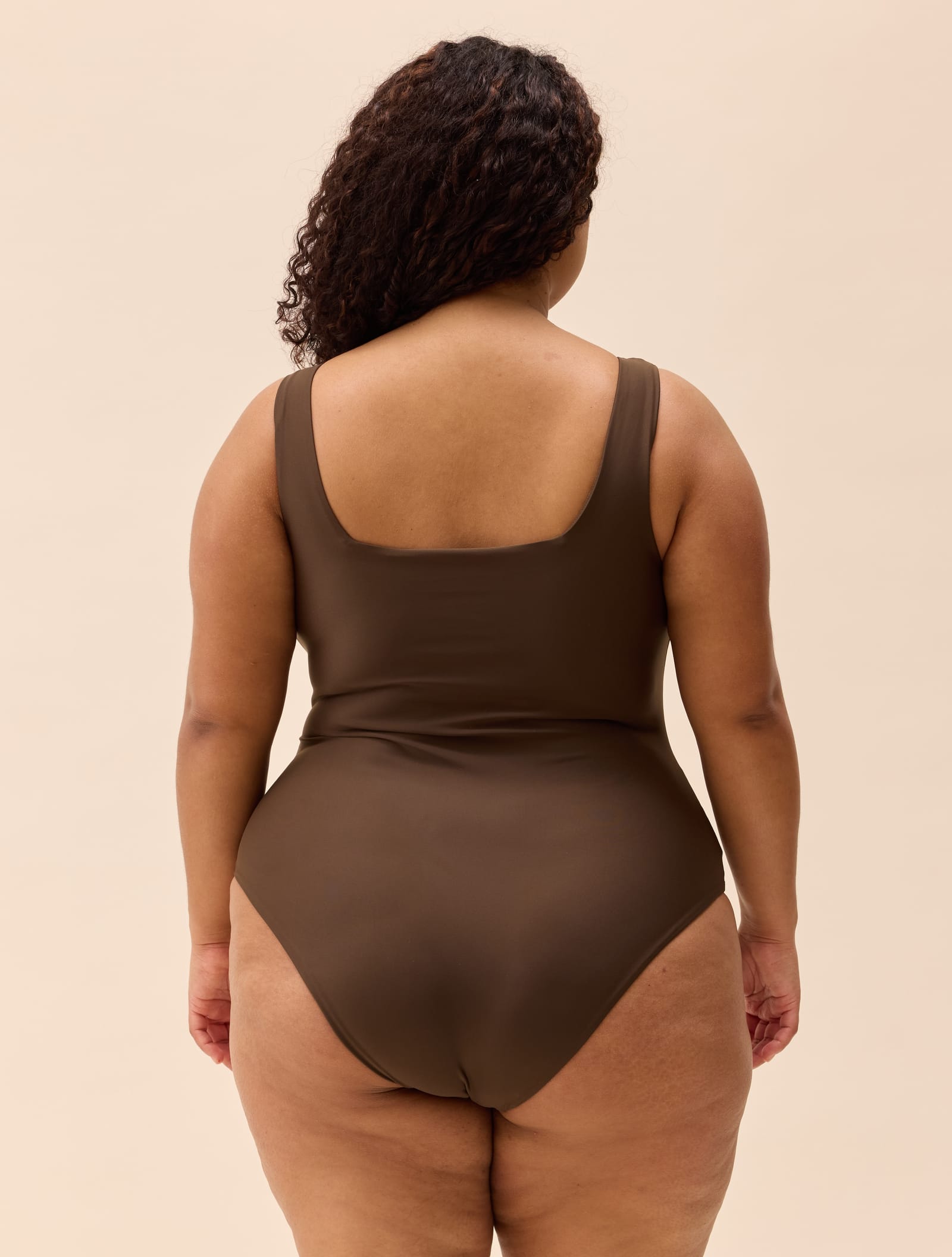 Square Neck Swimsuit Cocoa