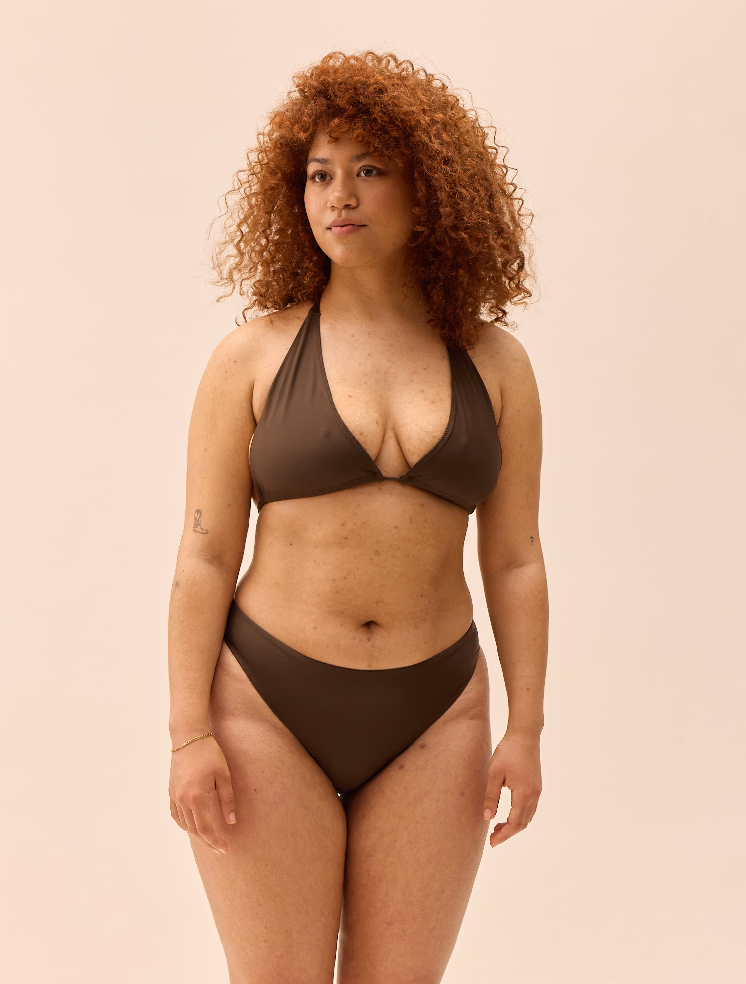 Halterneck Bikini Top Cocoa