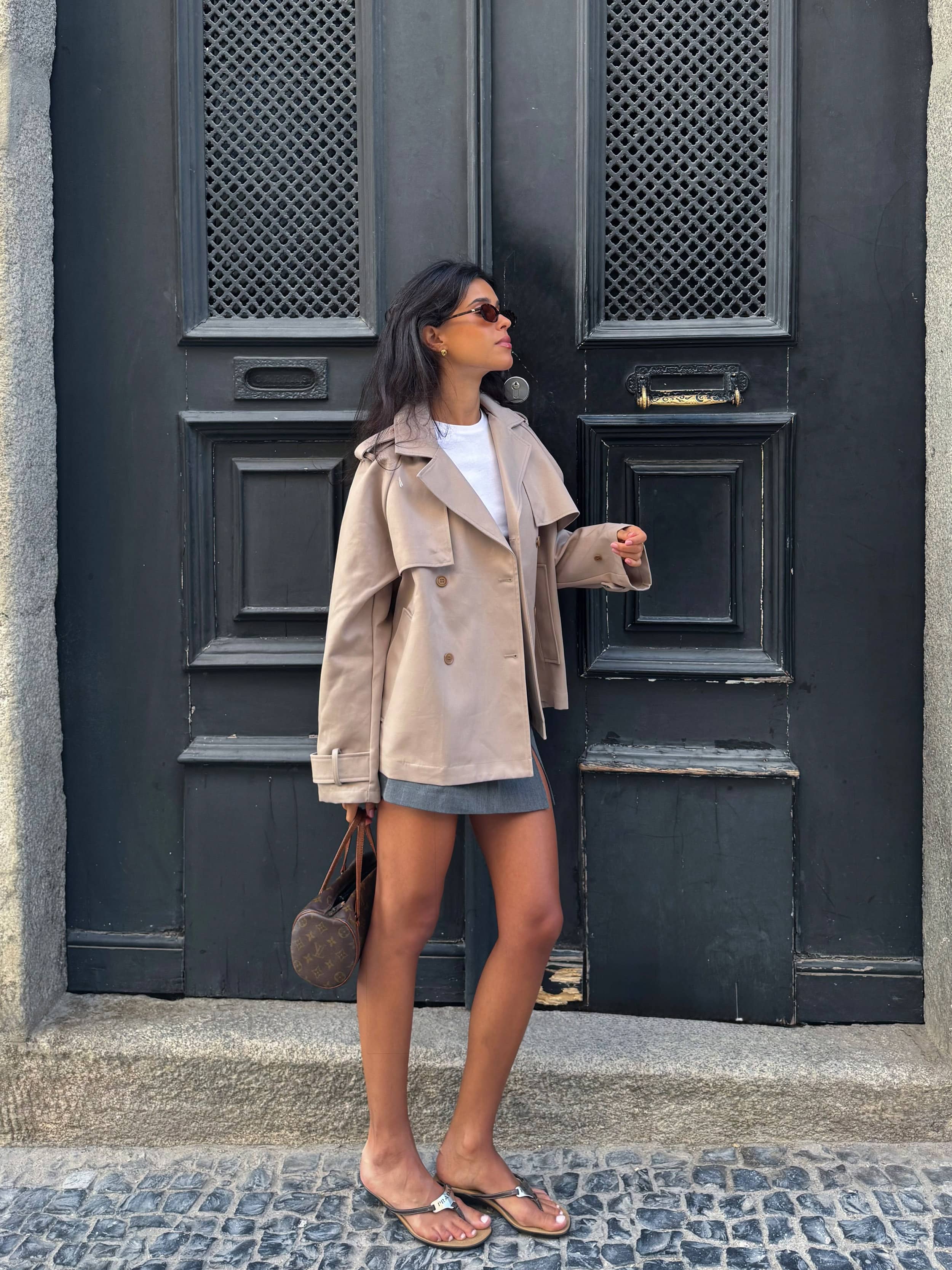 ジプソフィア Short Trench Coat ベージュ 新品未使用 Short Trench Coat Sand - Sand | Djerf Avenue