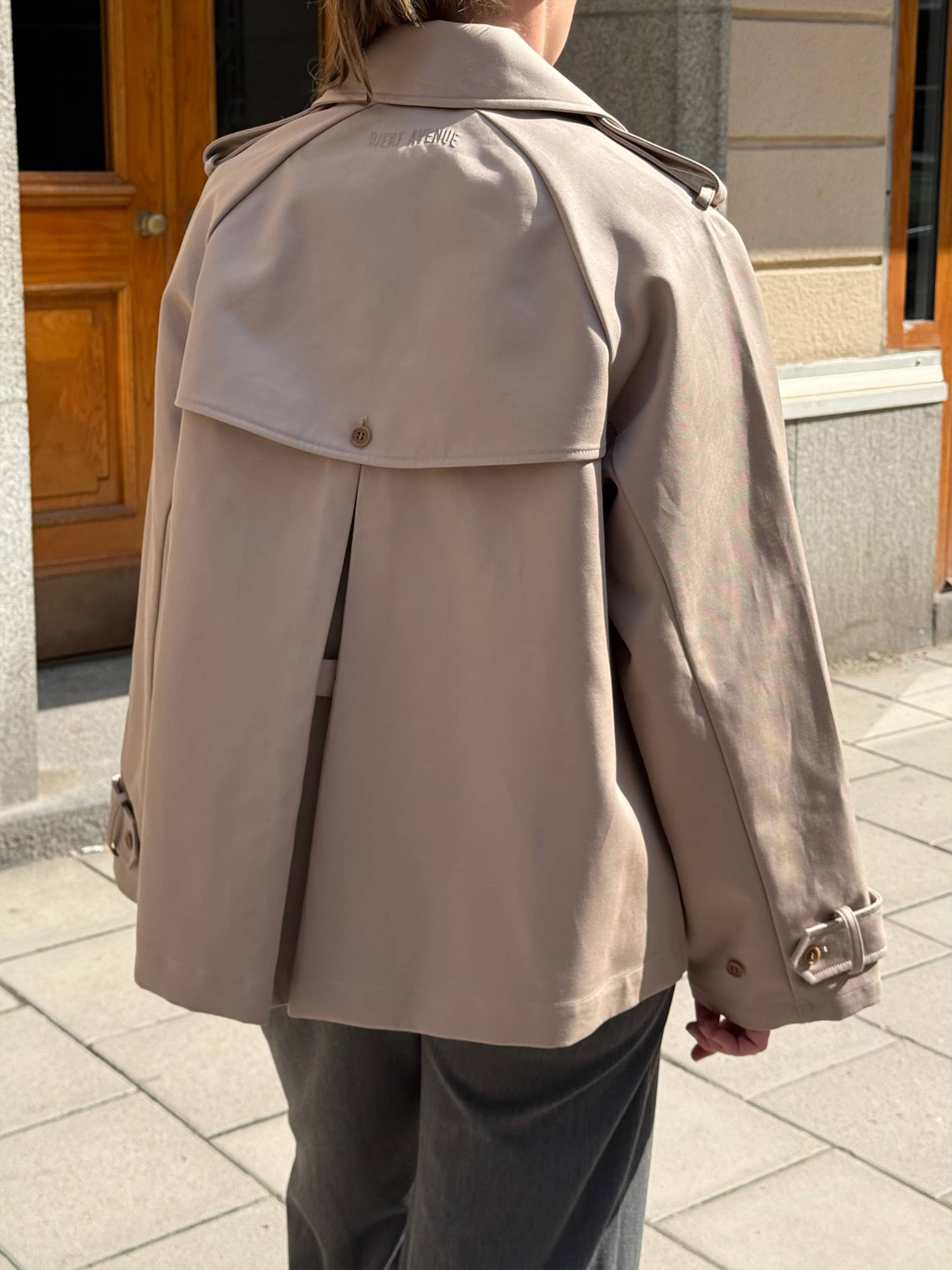 muguet rose midi trench coat ダークベージュ Sites-Gant-US-Site