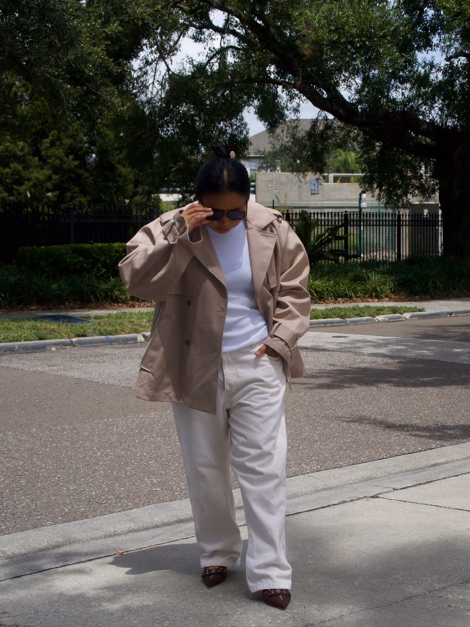 Short Trench Coat Sand