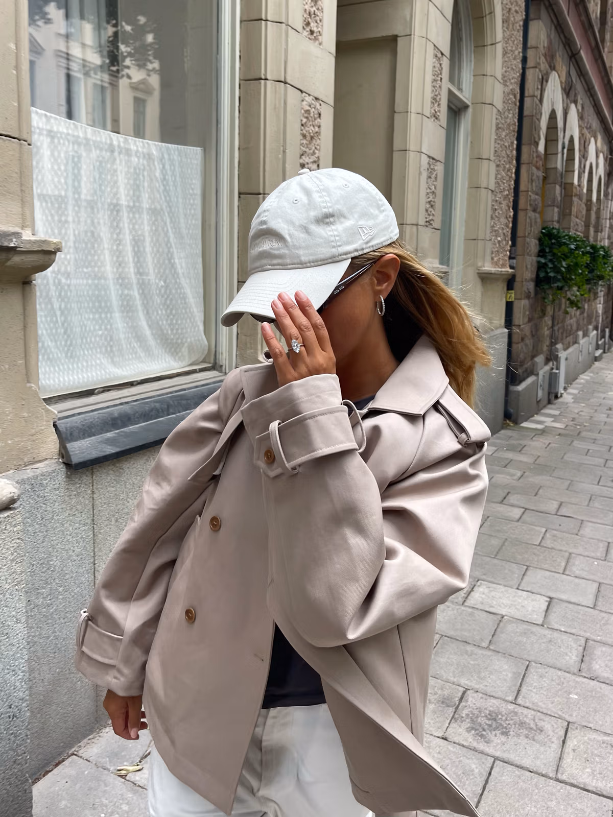 Short Trench Coat Sand