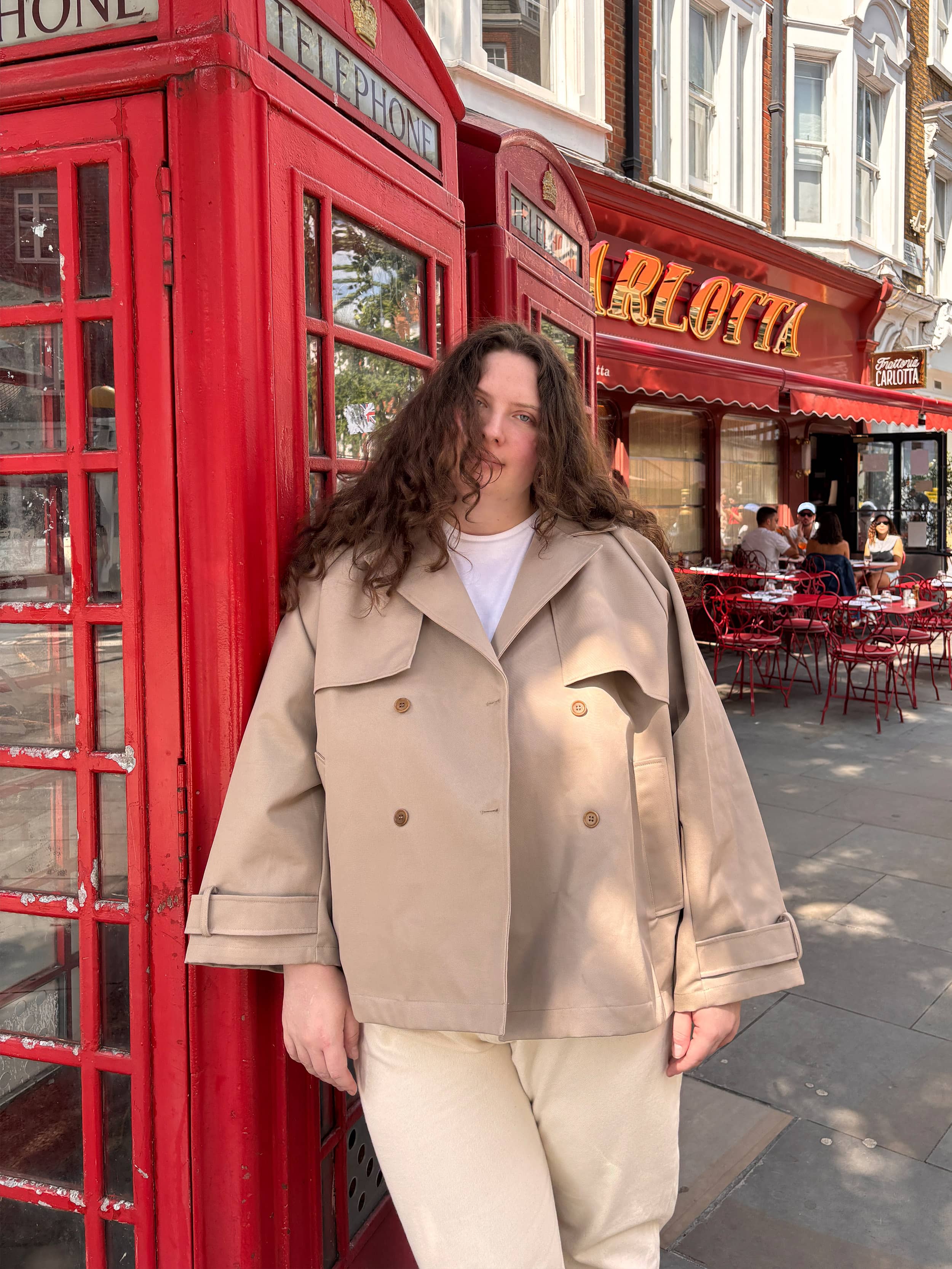 Short Trench Coat Sand - Sand | Djerf Avenue