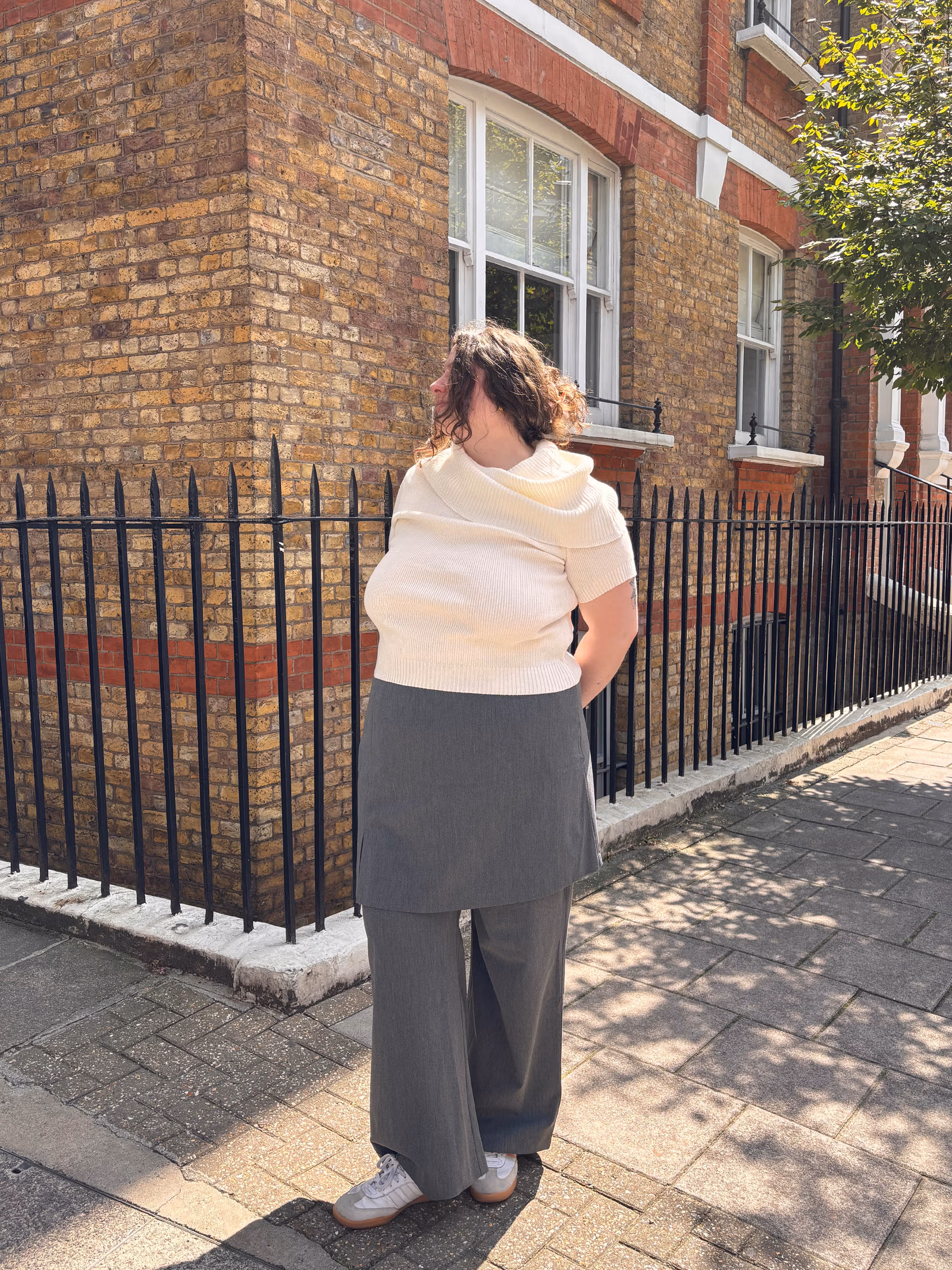 Knitted Bardot Top White