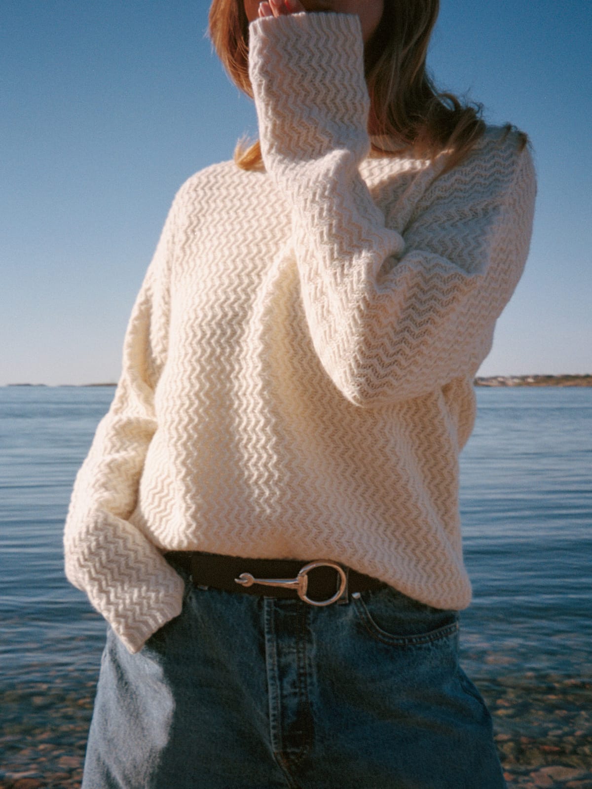 Structured Wool Sweater Cream