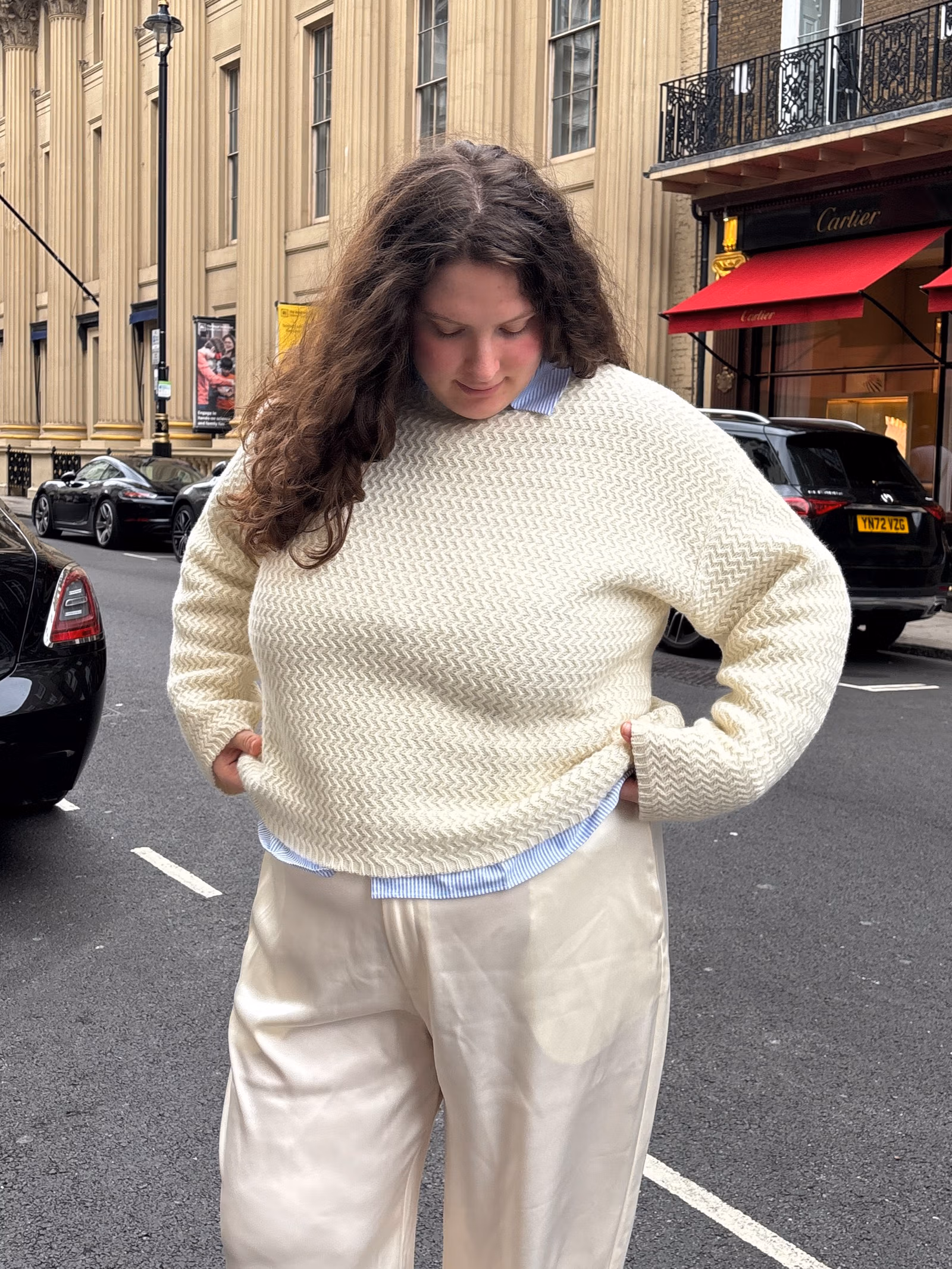 Structured Wool Sweater Cream