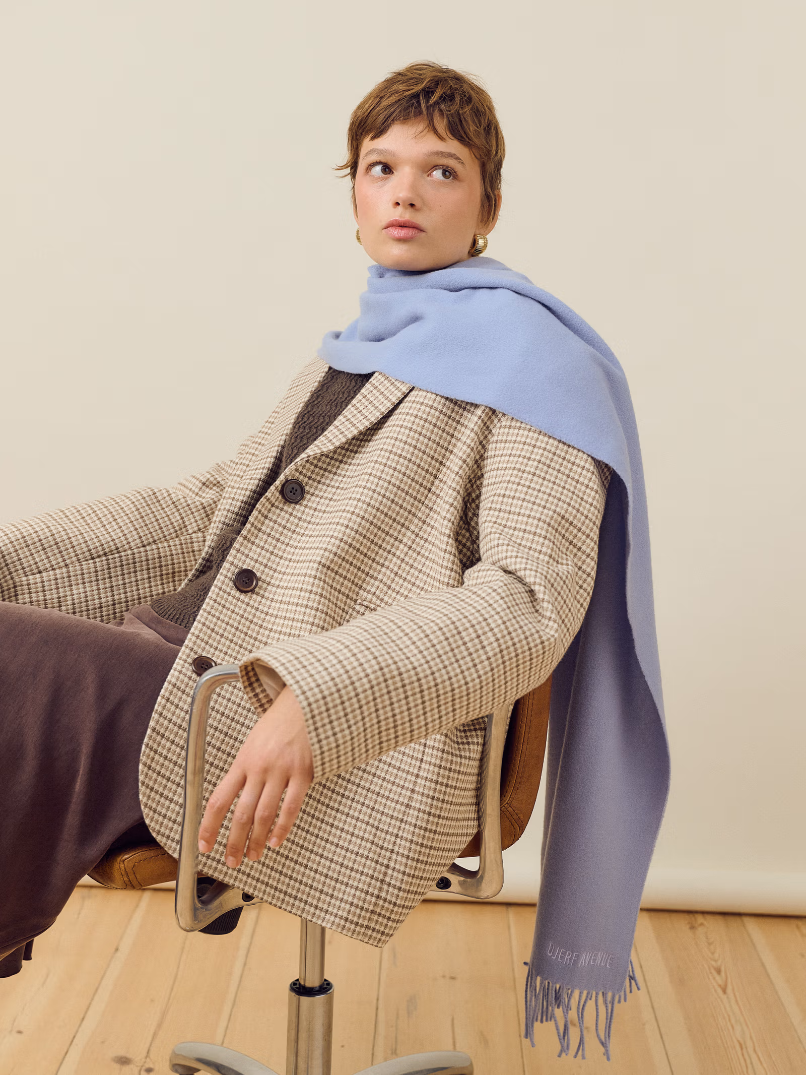 Wool Scarf Dove Blue