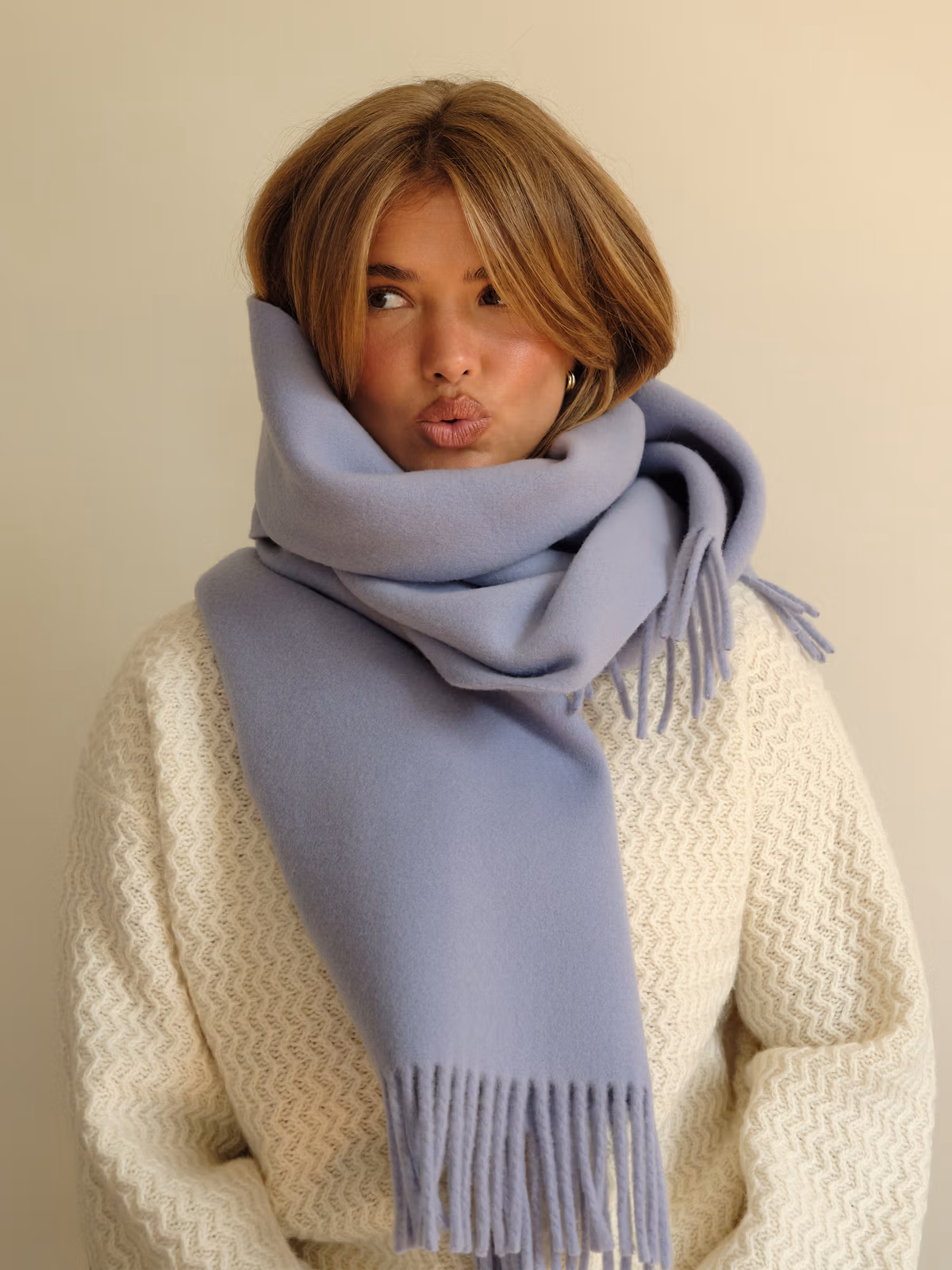 Wool Scarf Dove Blue