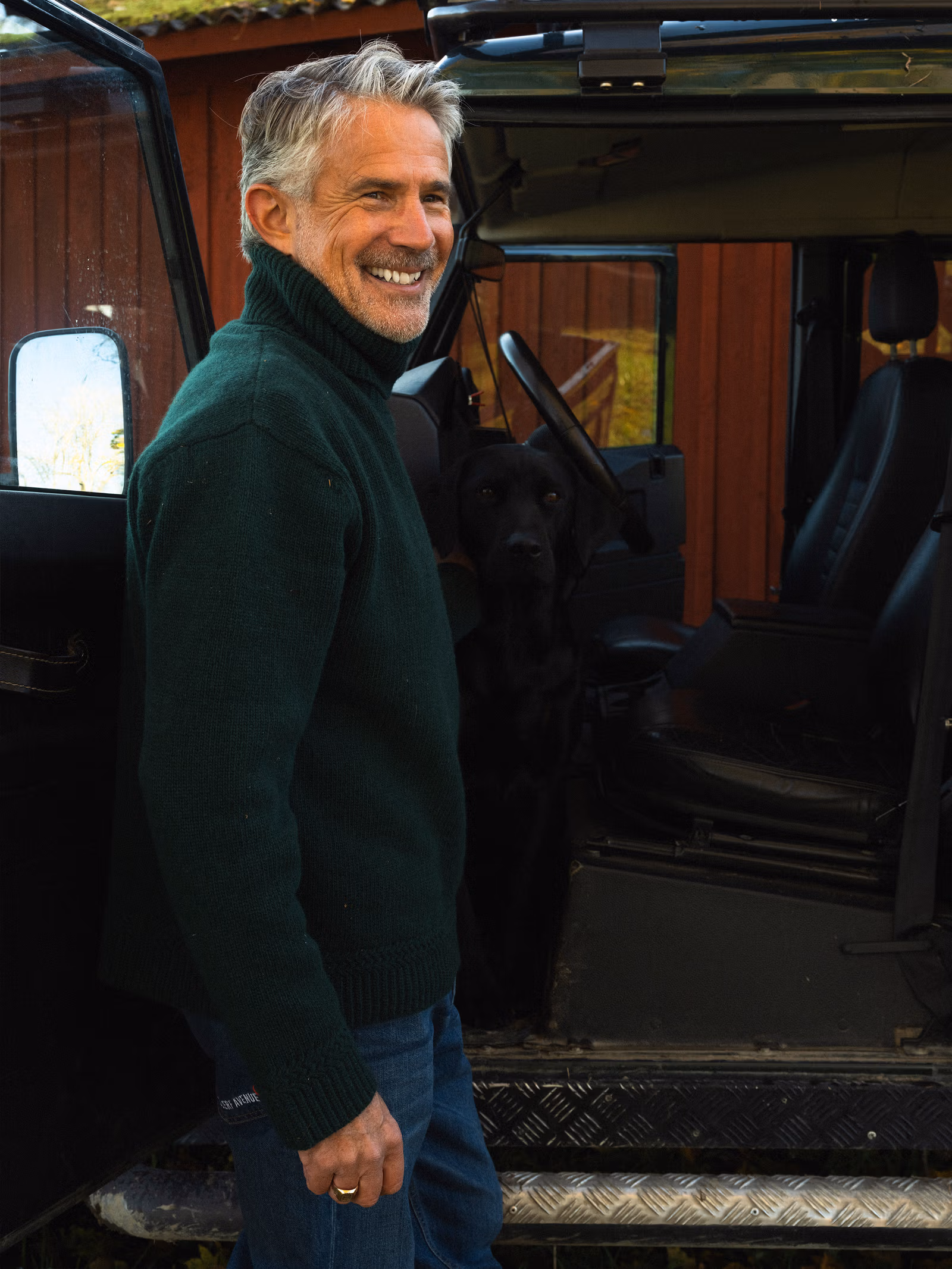 Turtleneck Wool Sweater Pine Green