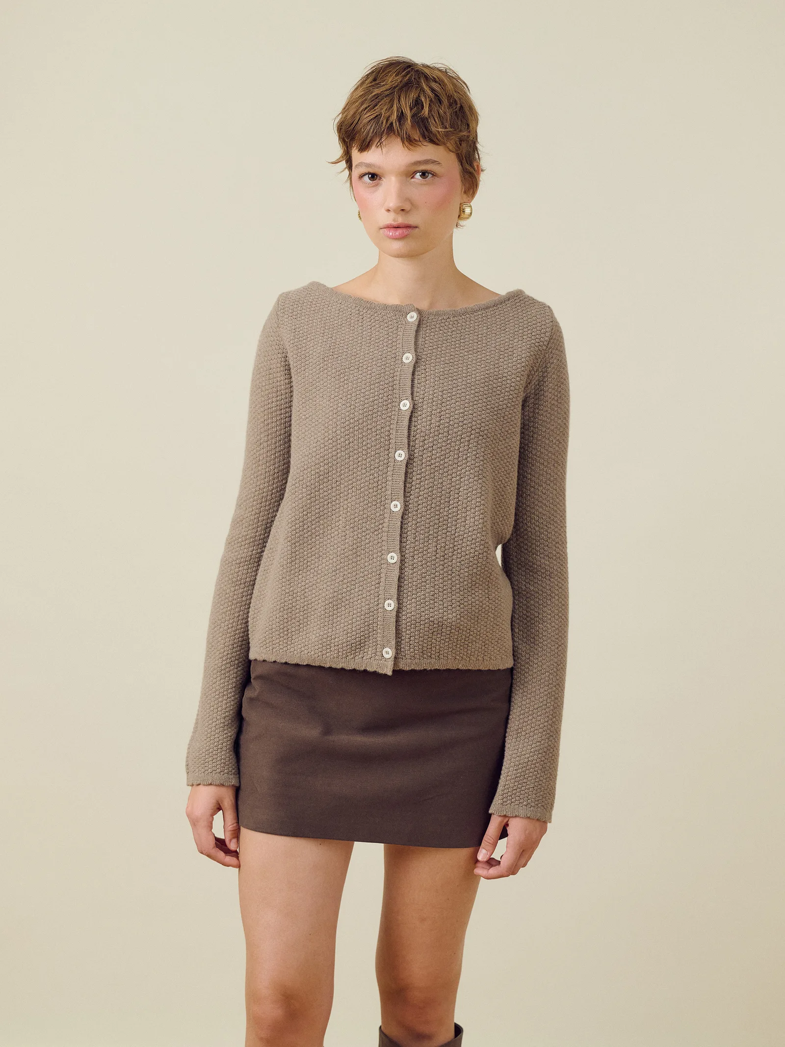 Amorini Cardigan Wool Mole