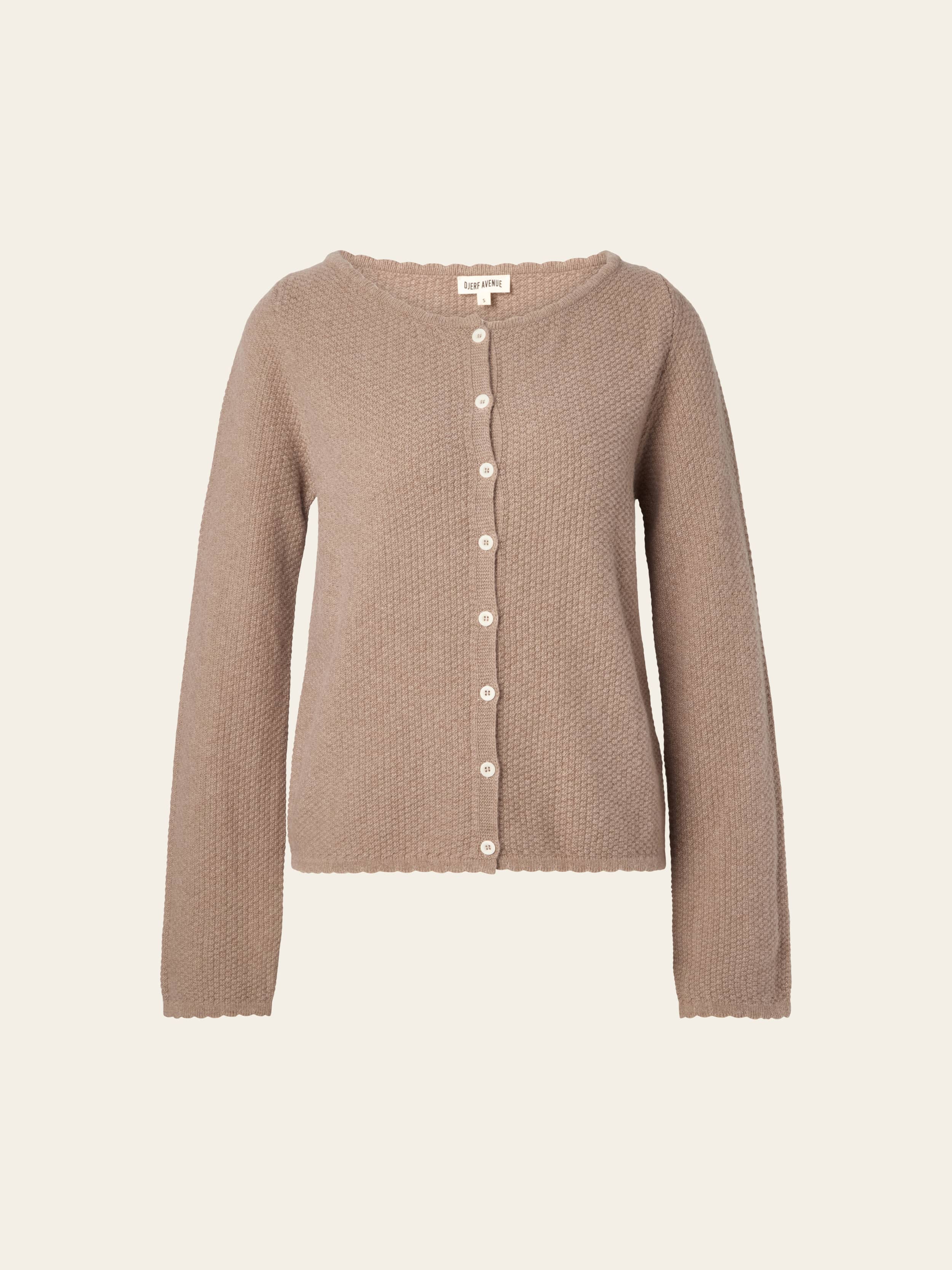 Amorini Cardigan Wool Mole - Mole | Djerf Avenue