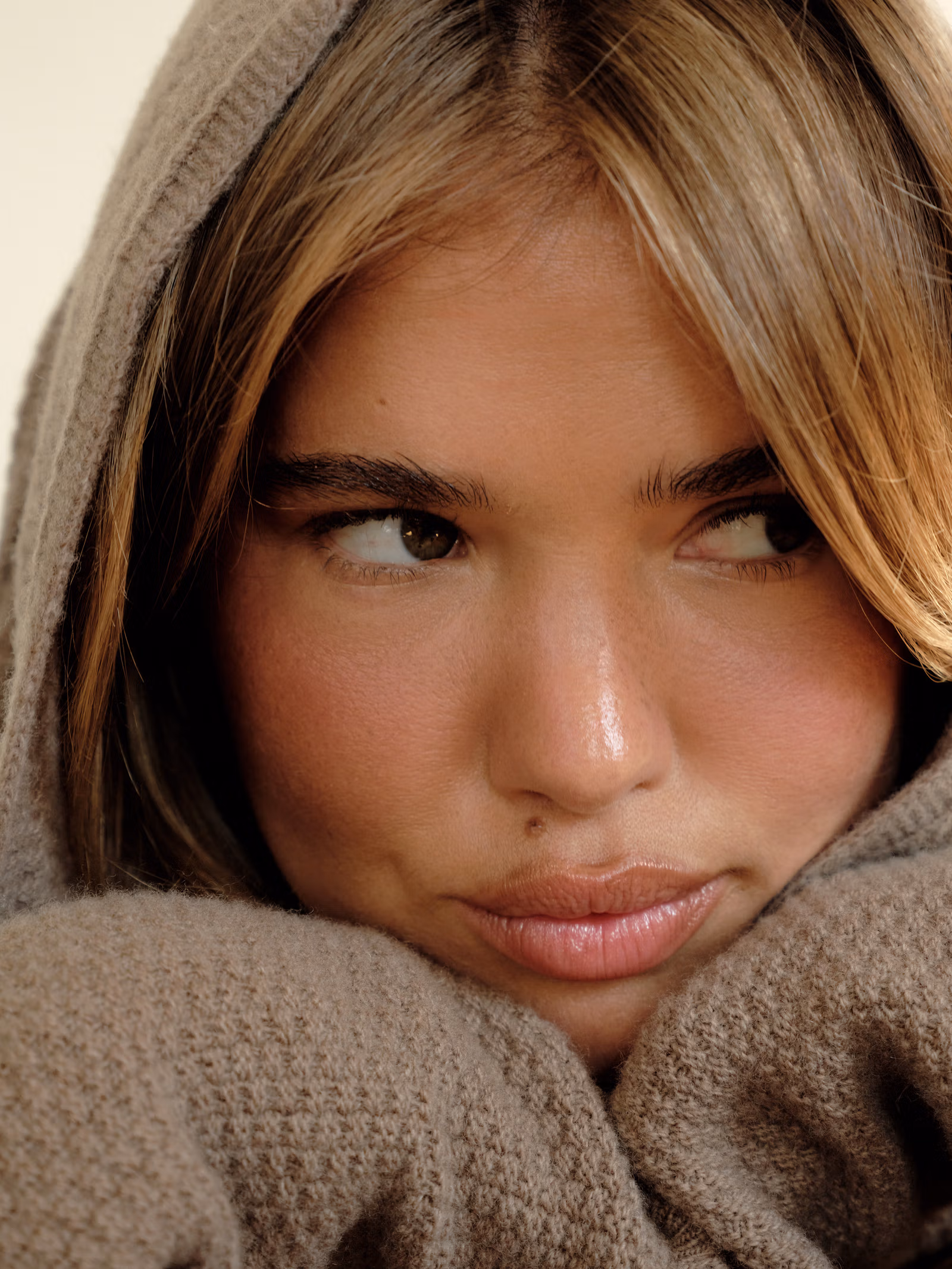 Amorini Wool Scarf Mole