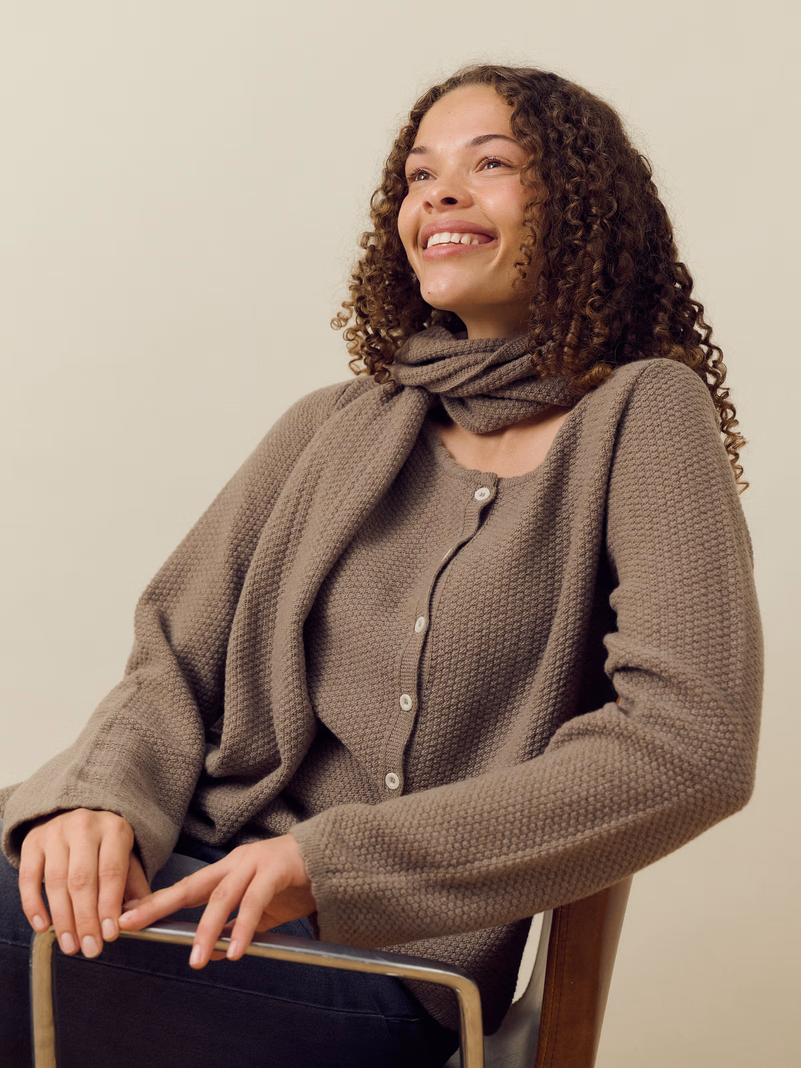 Amorini Wool Scarf Mole