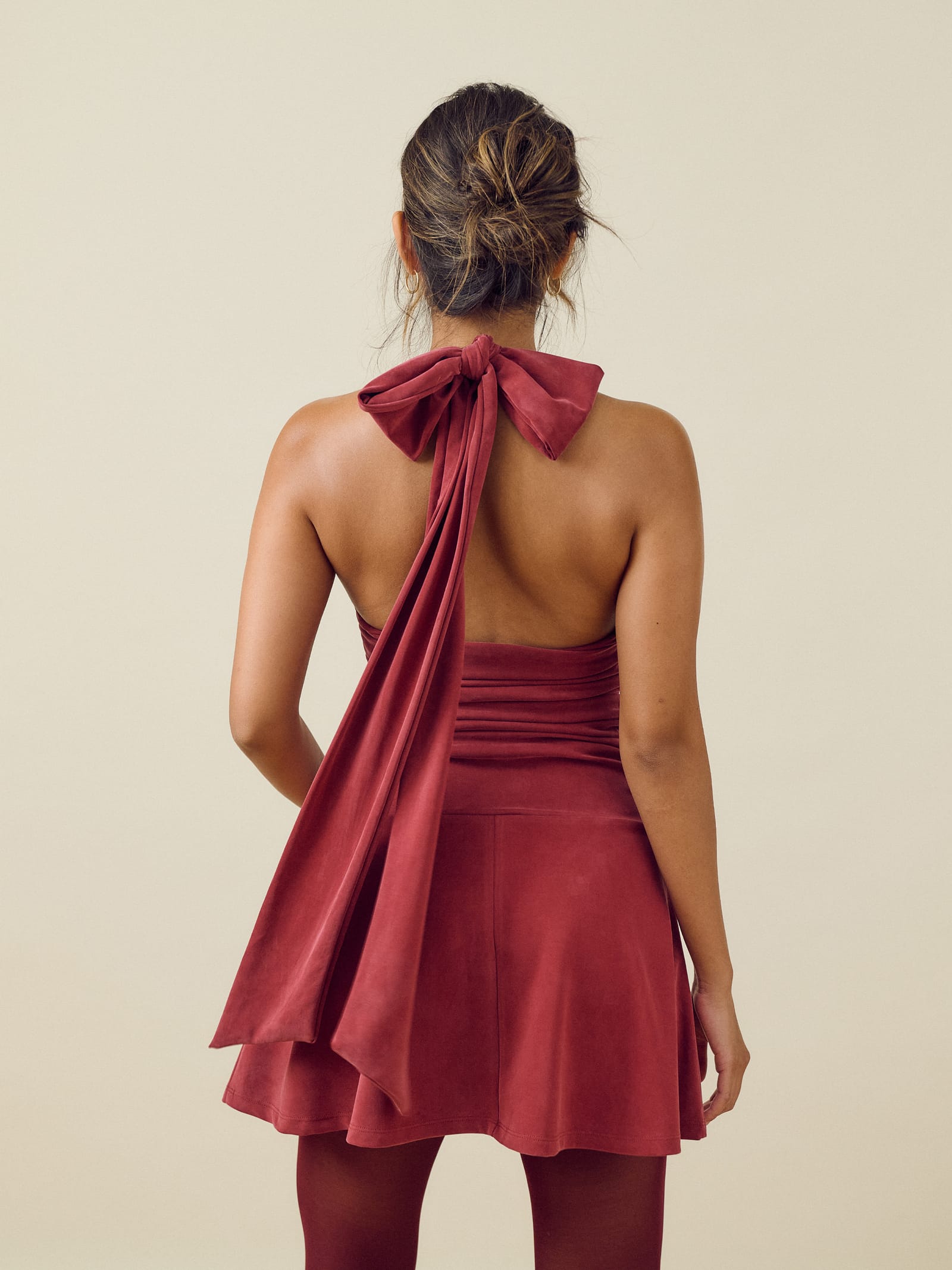 Celebration Mini Dress Burgundy