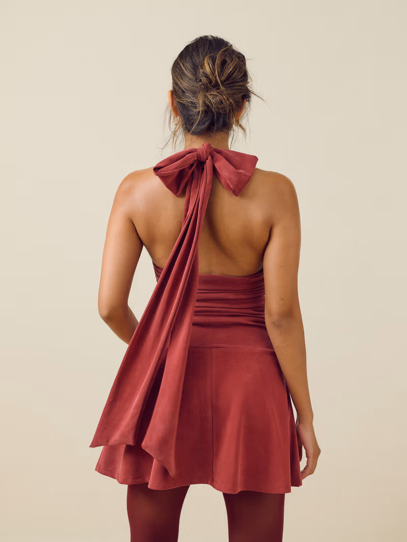 Celebration Mini Dress Burgundy