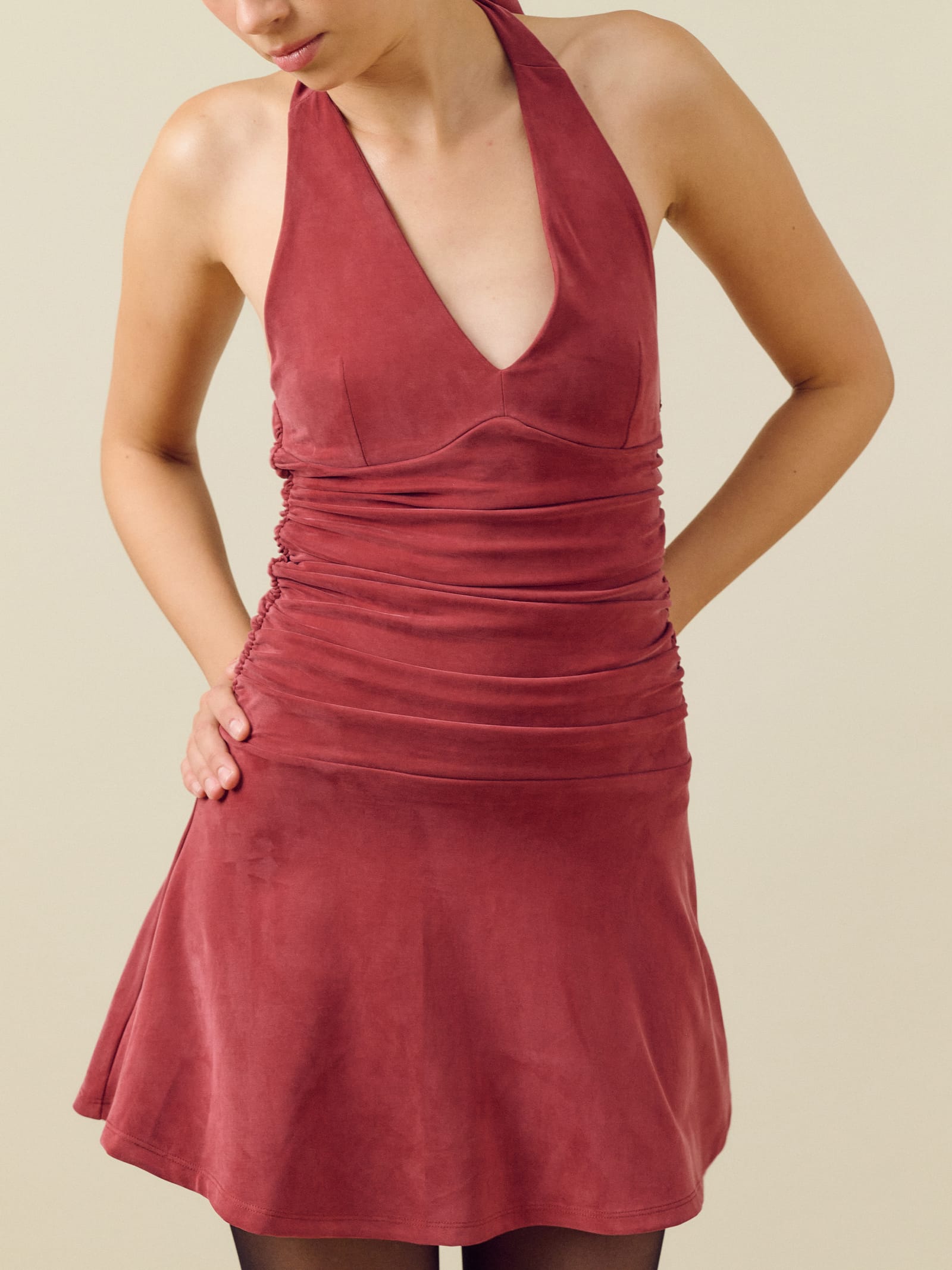Celebration Mini Dress Burgundy