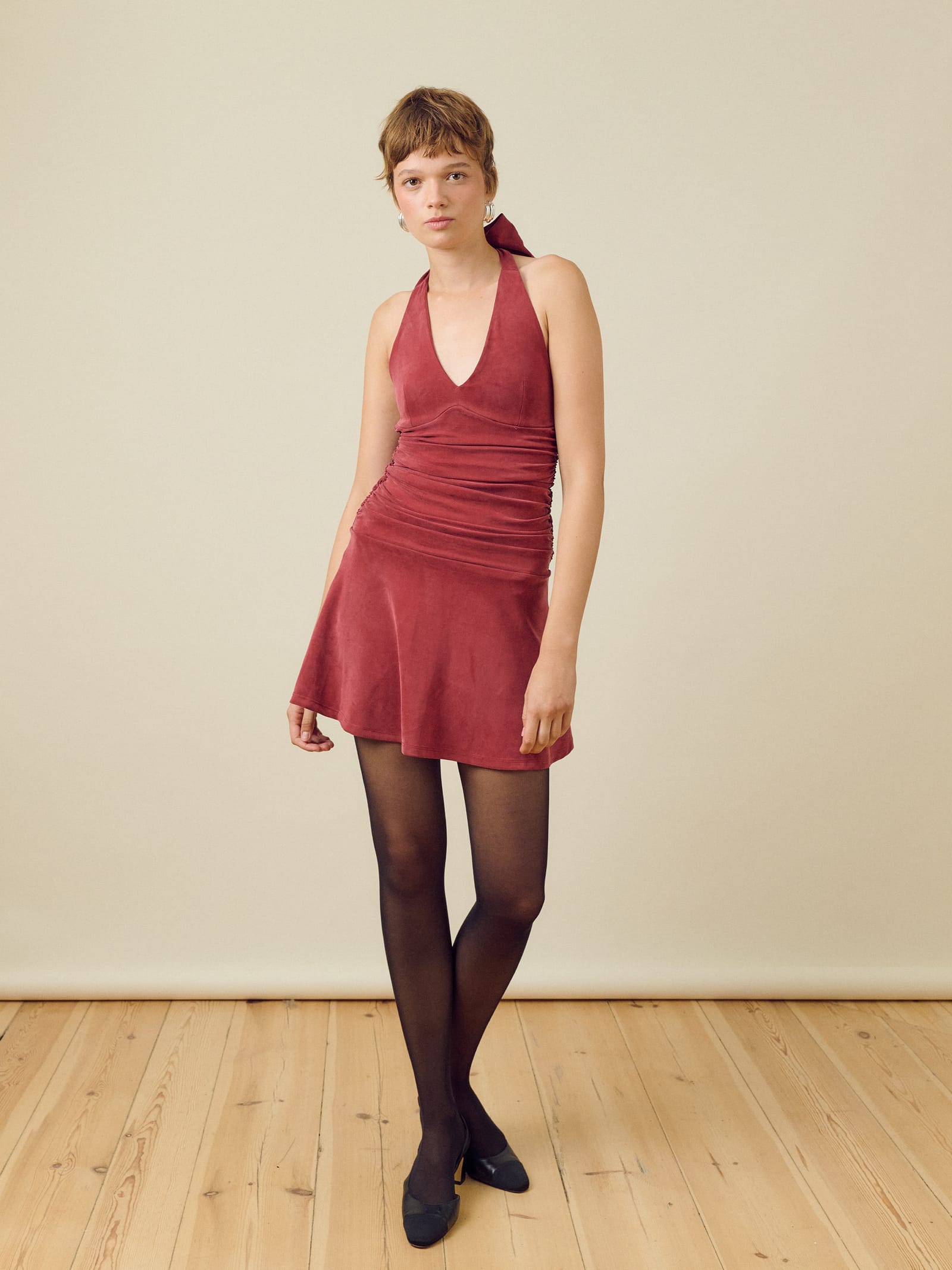 Celebration Mini Dress Burgundy
