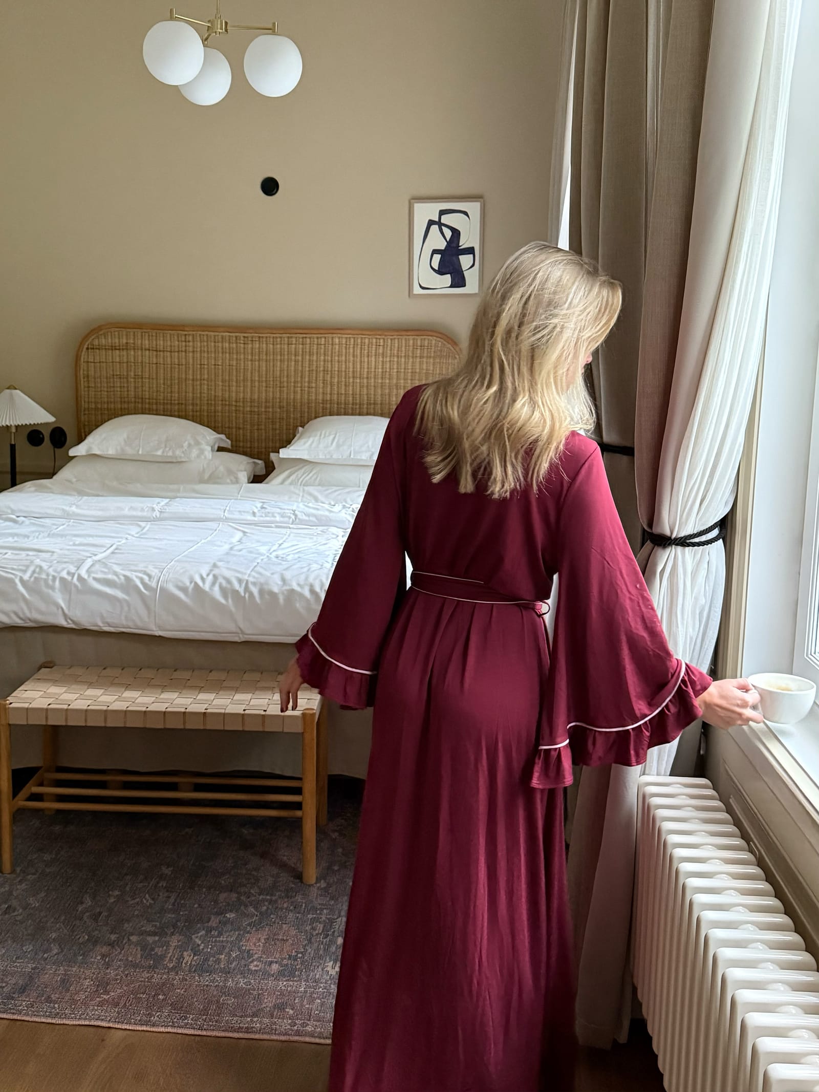 Go Slow Long Robe Burgundy