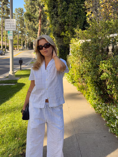 Unwind Short Sleeve Shirt White Check