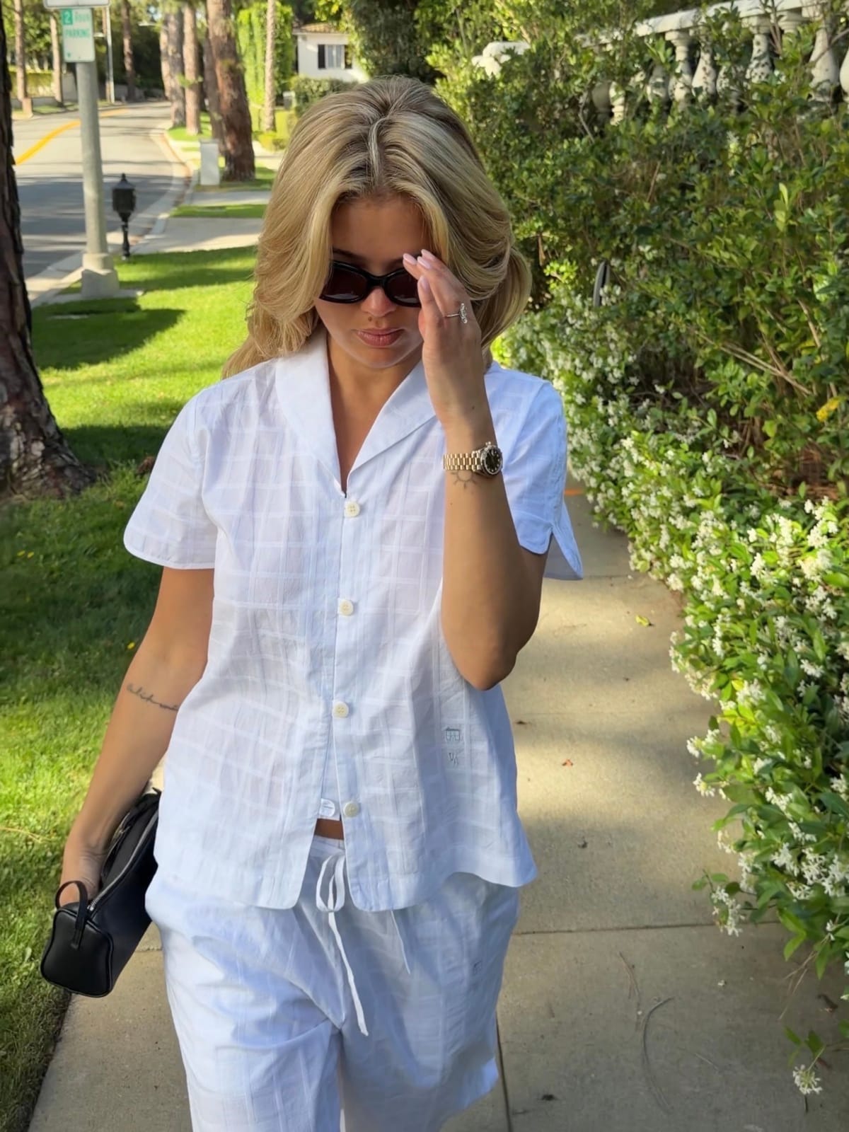 Unwind Short Sleeve Shirt White Check