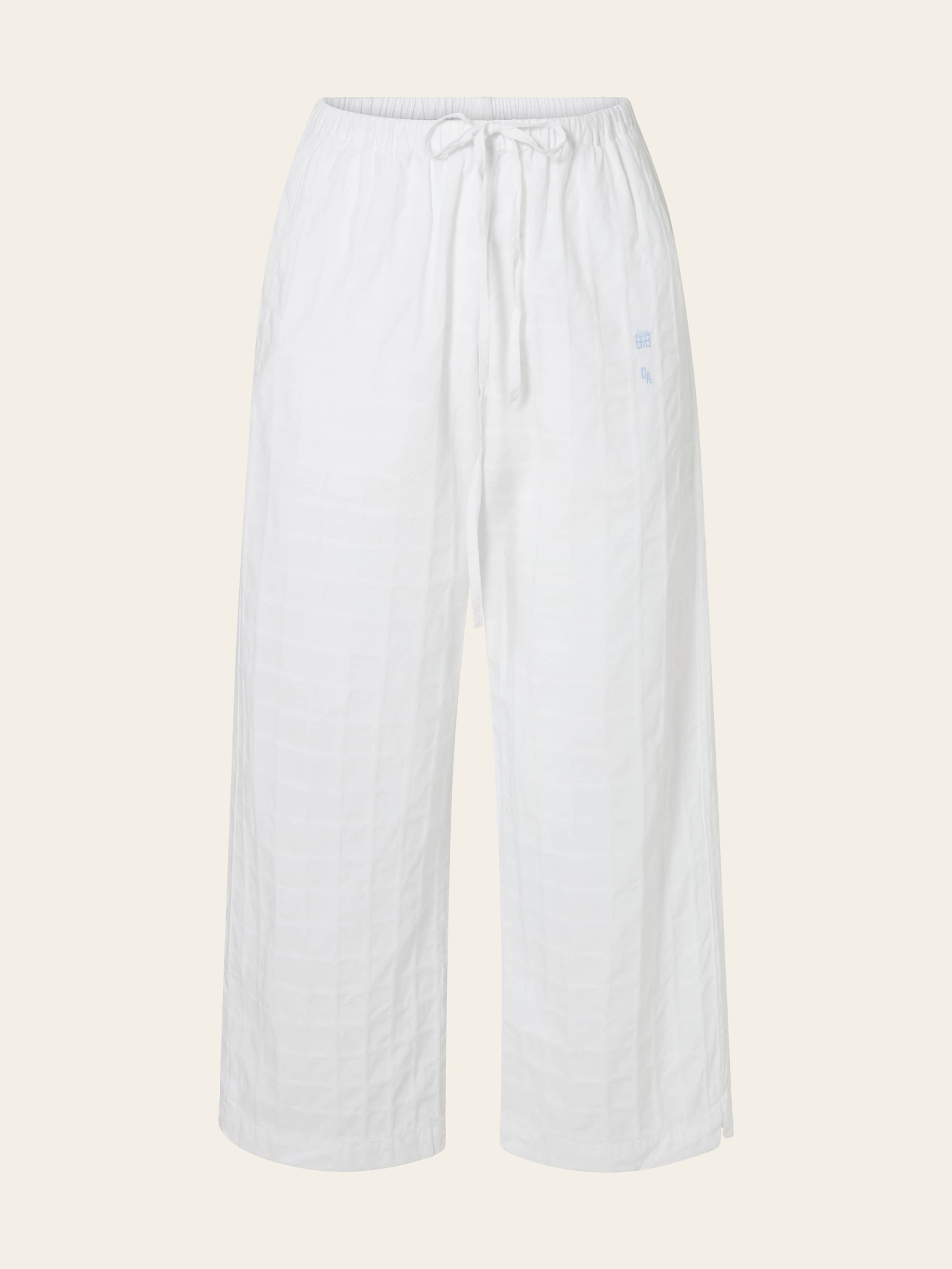 Unwind Ankle Pants White Check - White Check | Djerf Avenue