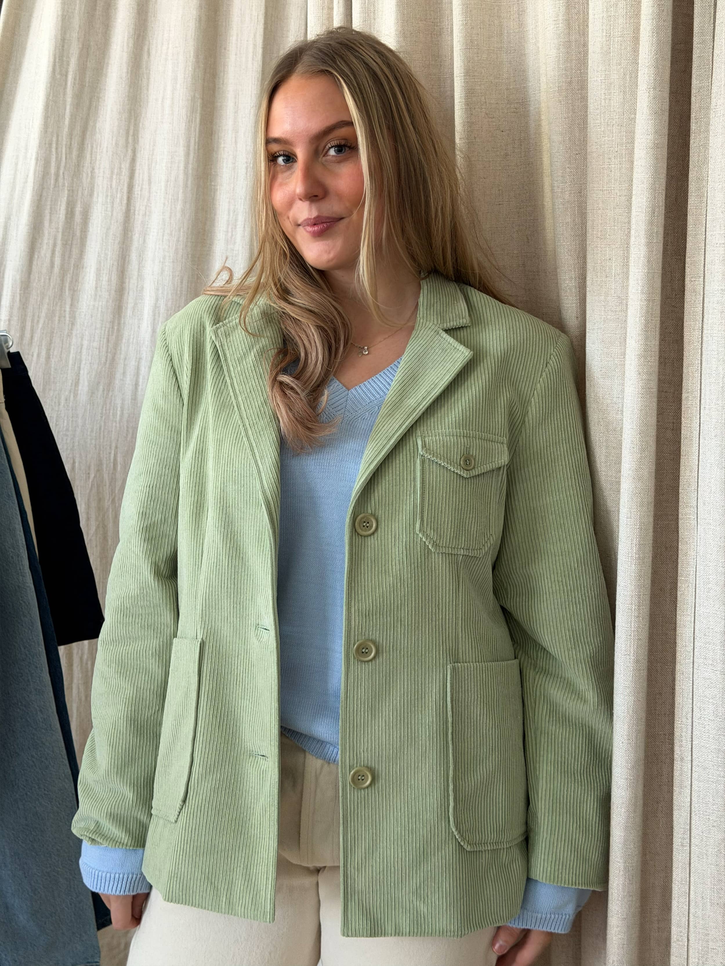 Corduroy Jacket Pistachio - Pistachio | Djerf Avenue