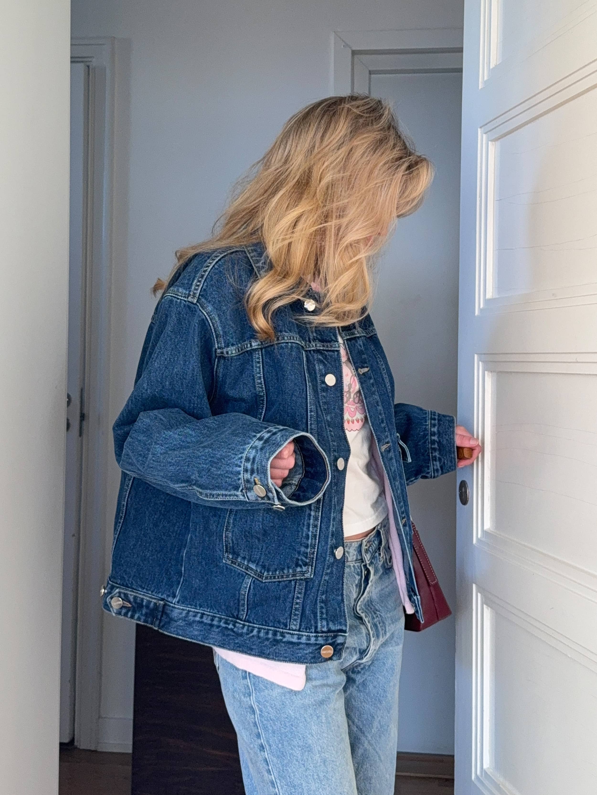Denim Jacket Dark Blue - Dark blue | Djerf Avenue