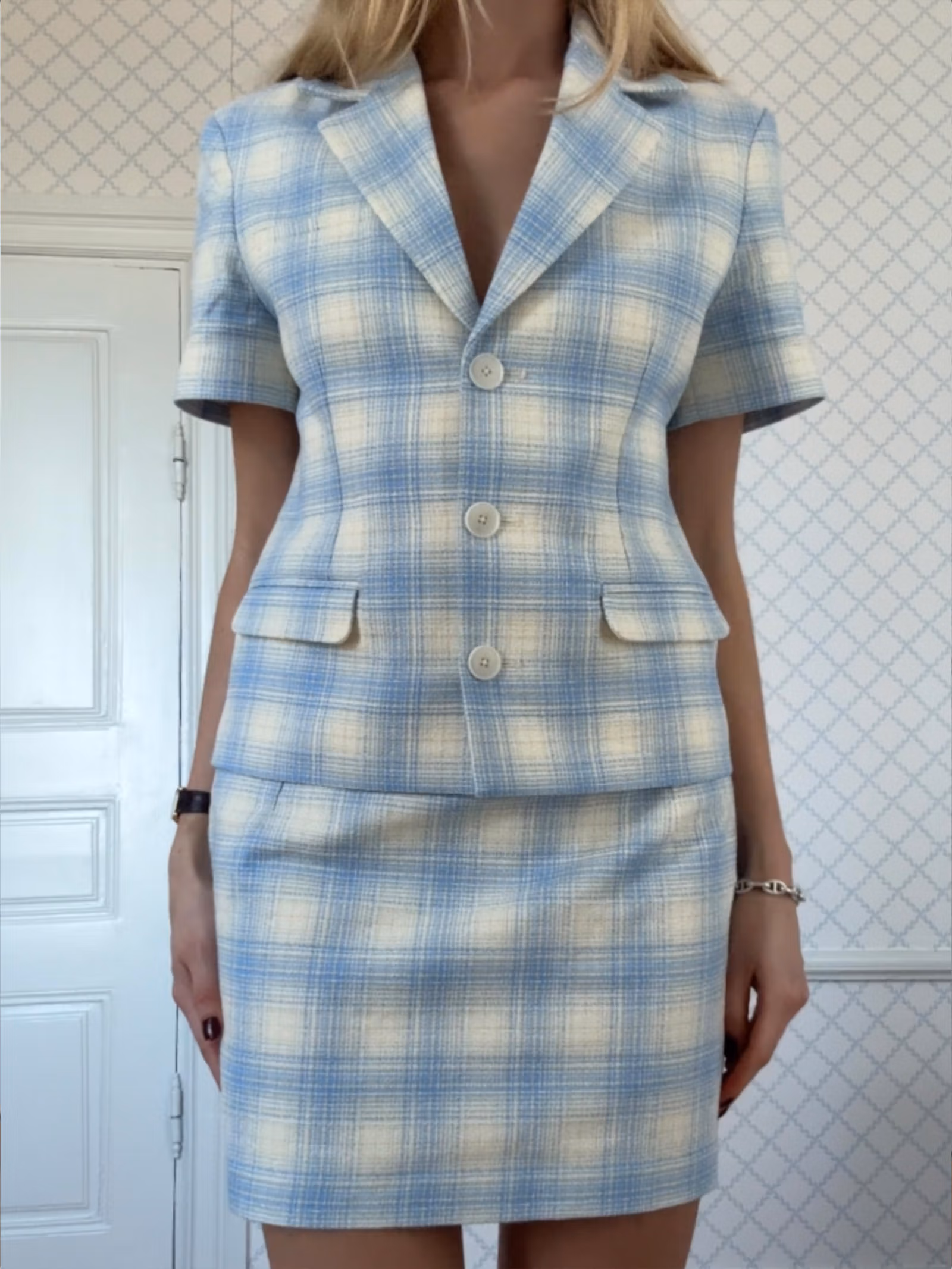 Brunch Blazer Blue Plaid